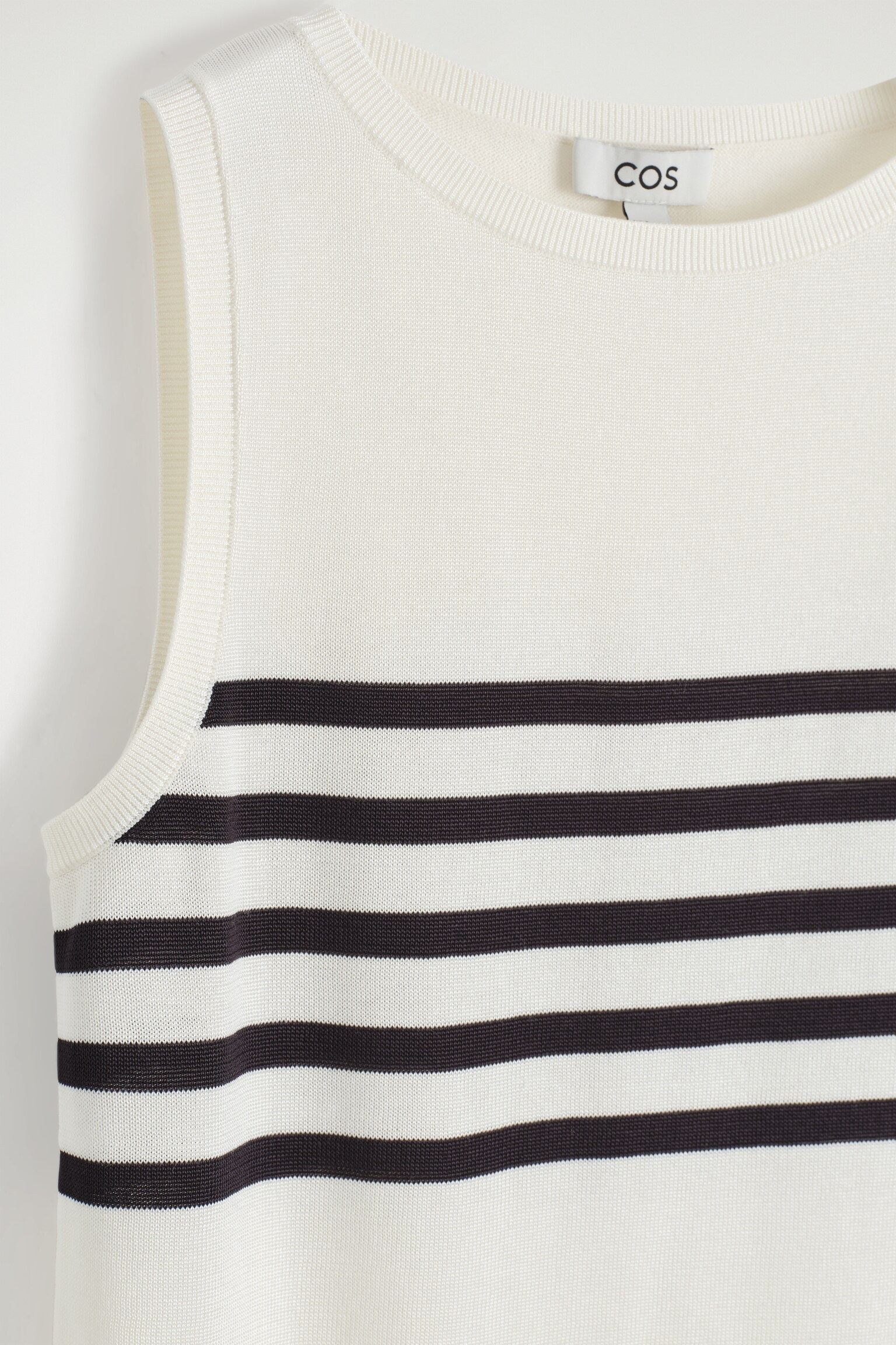 CAMISETA SIN MANGAS DE PUNTO CON RAYAS - BLANCO/NEGRO/RAYAS/ROJO / BLANCO / RAYAS - 6