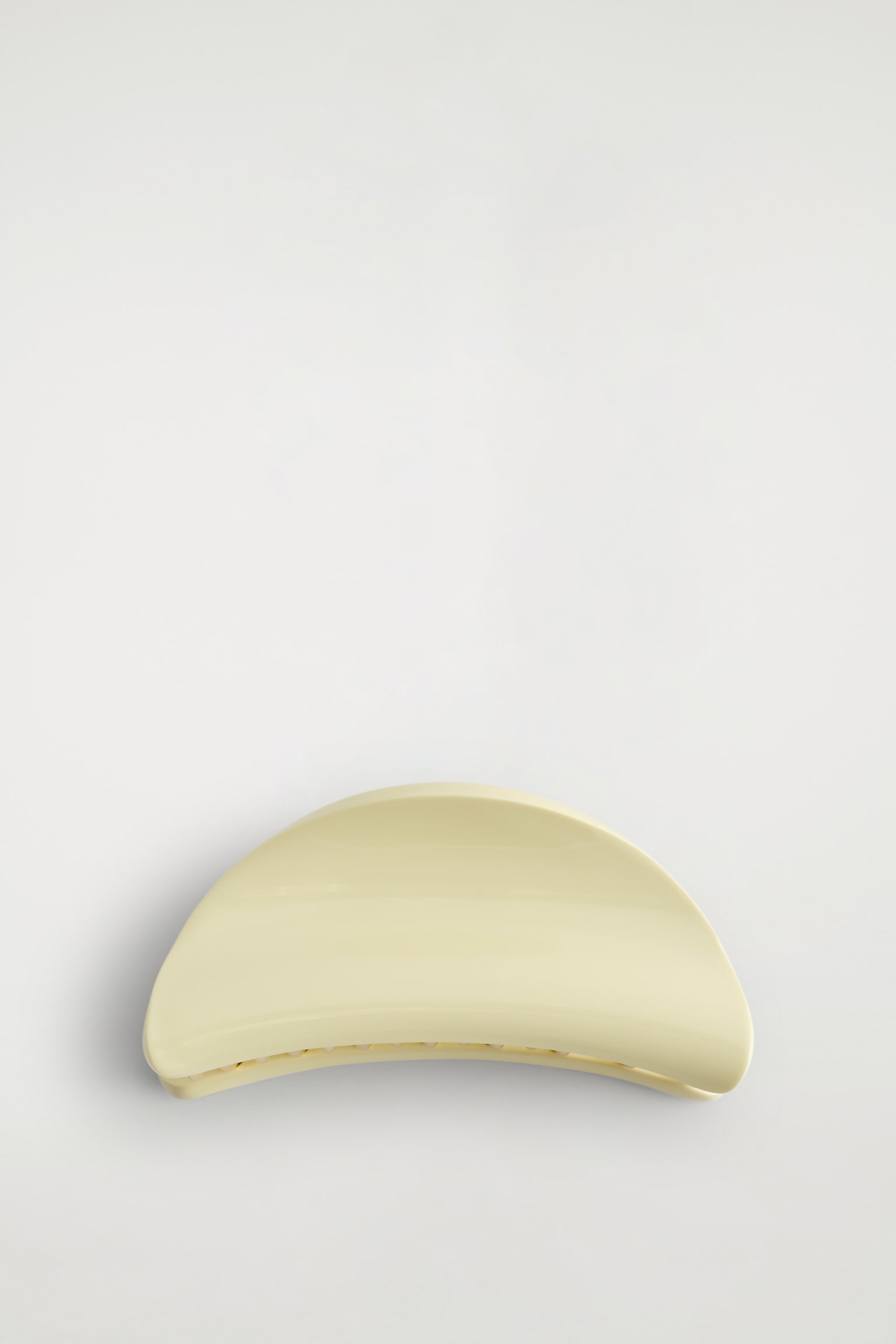 FERMAGLIO PER CAPELLI A PINZA DALLA LINEA CURVA - GIALLO BURRO/MARRONE / TARTARUGA - 1