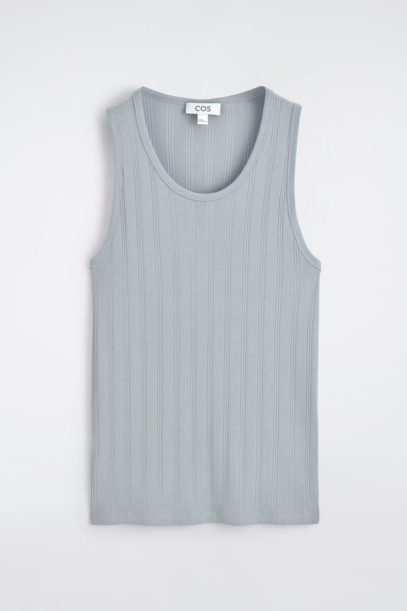 Slim-Fit Wide-Rib Cotton Tank Top