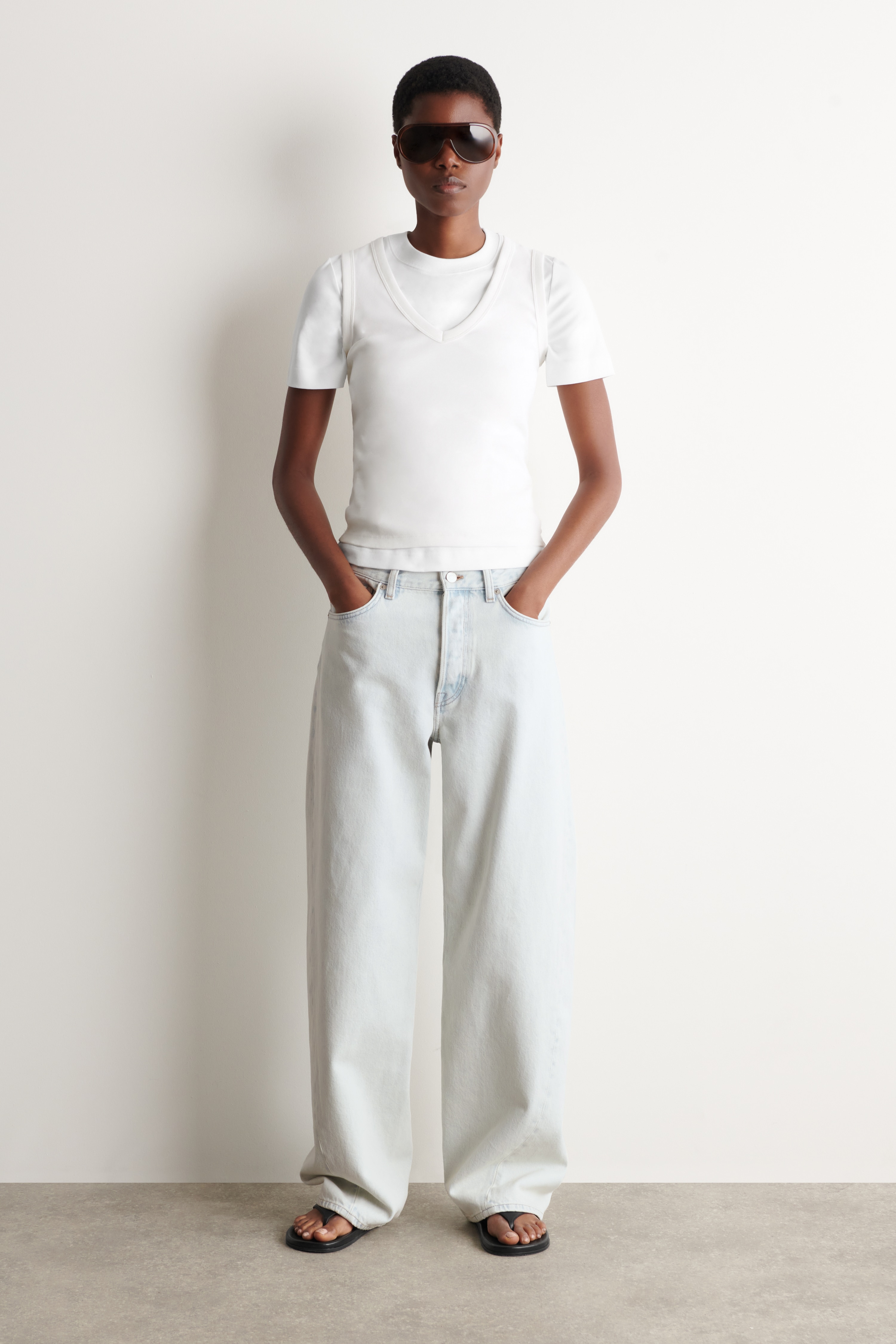 FACADE JEANS MIT GERADEM BEIN - GEBLEICHTES BLAU/HELLBLAU/Blau/HELLBLAU