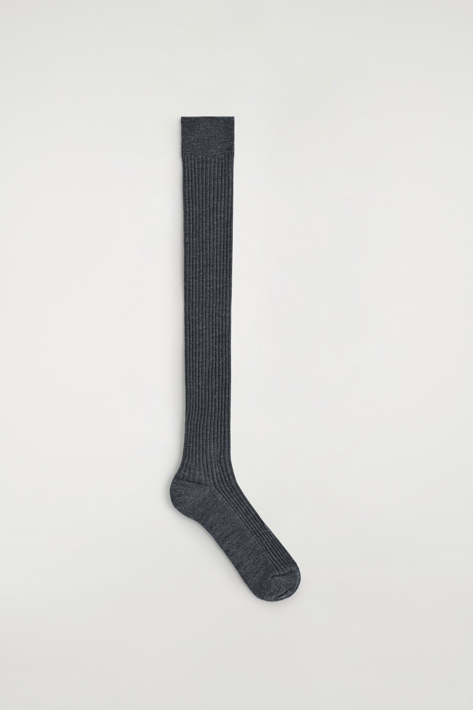 LONG WOOL BOOT SOCKS - CHARCOAL MÉLANGE/NEGRO - 2