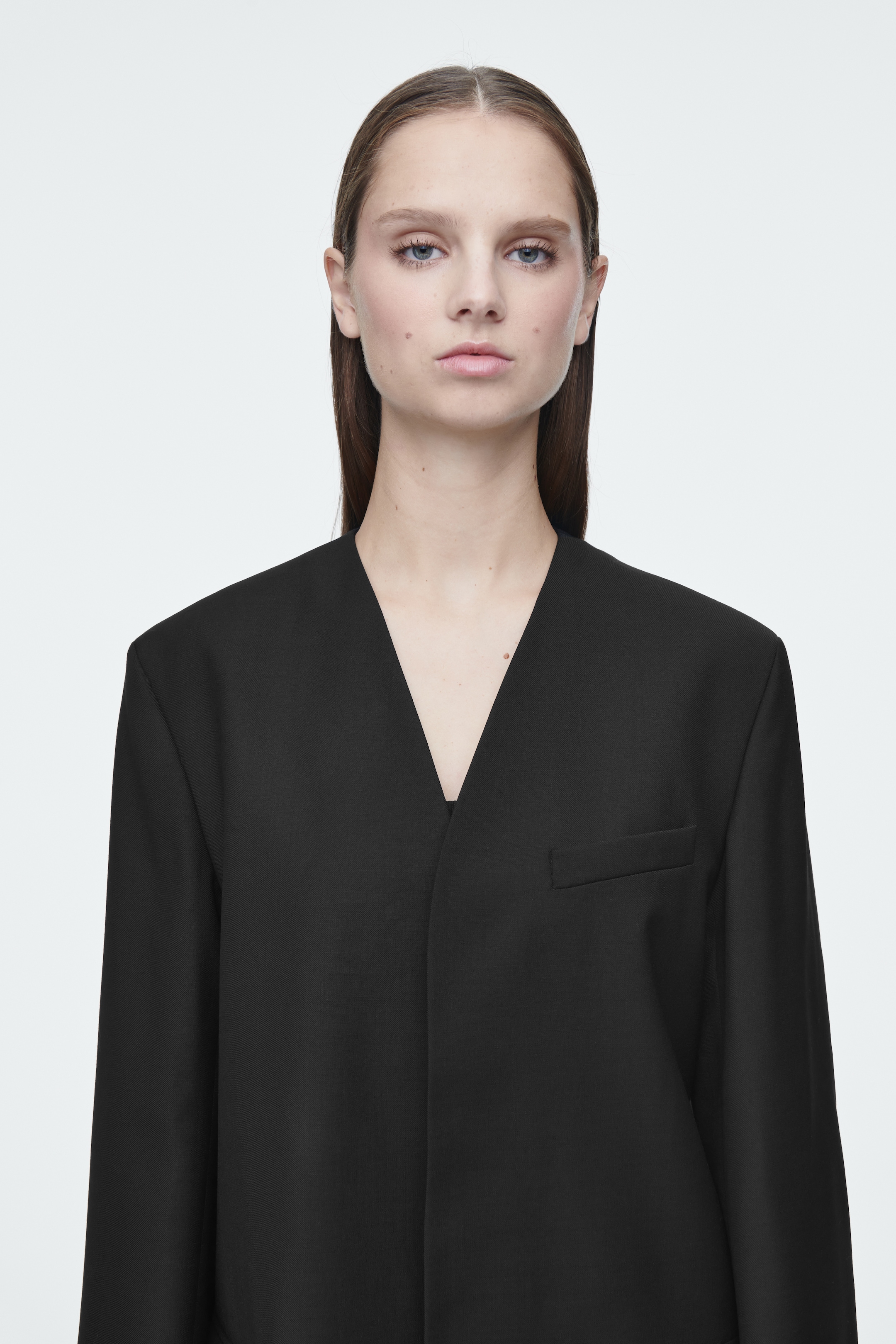 Grösseres Bild ansehen: WOLLBLAZER MIT SCHALDETAIL - SCHWARZ - DAMEN | H&M CH 3