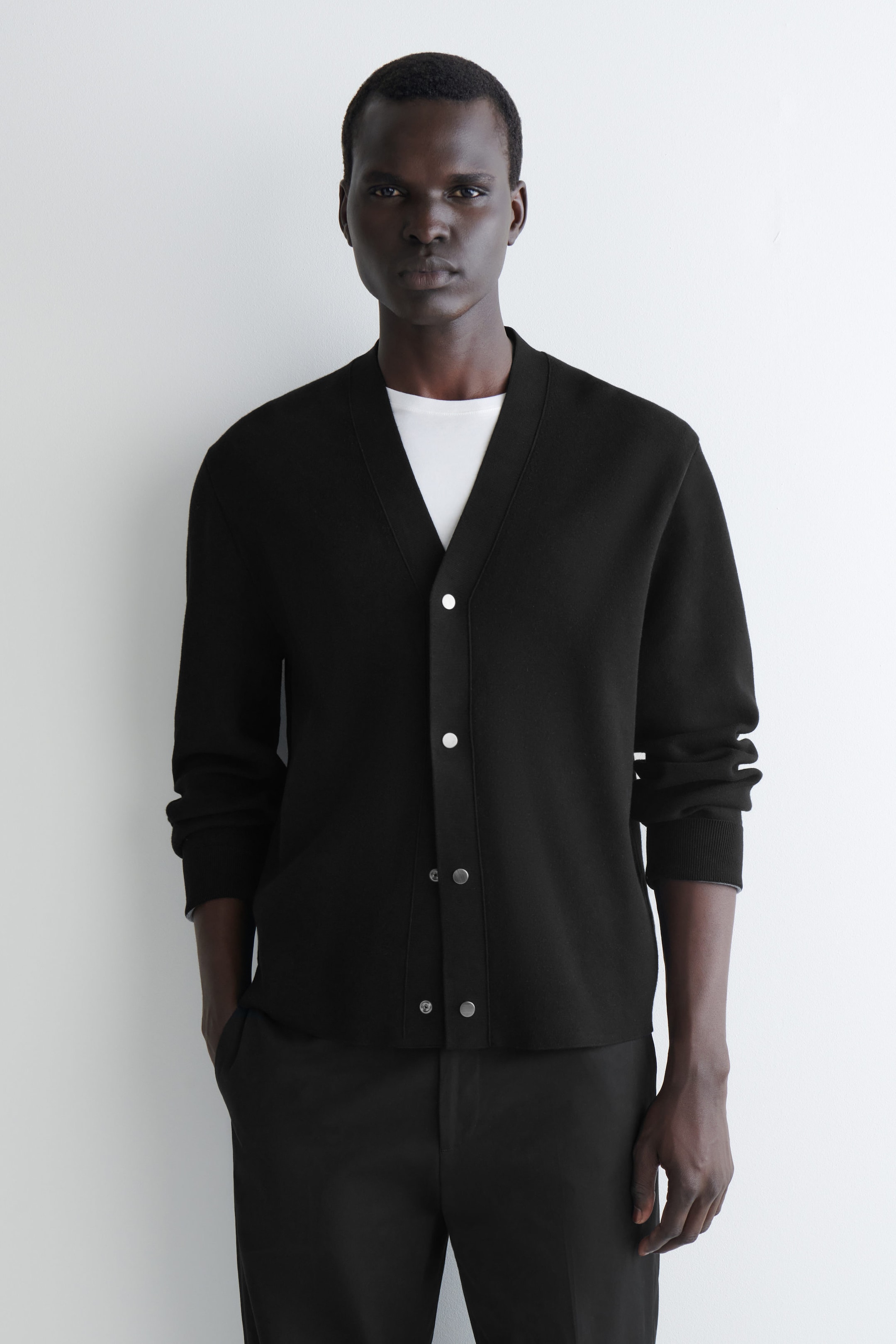 DOUBLE-FACED KNITTED CARDIGAN