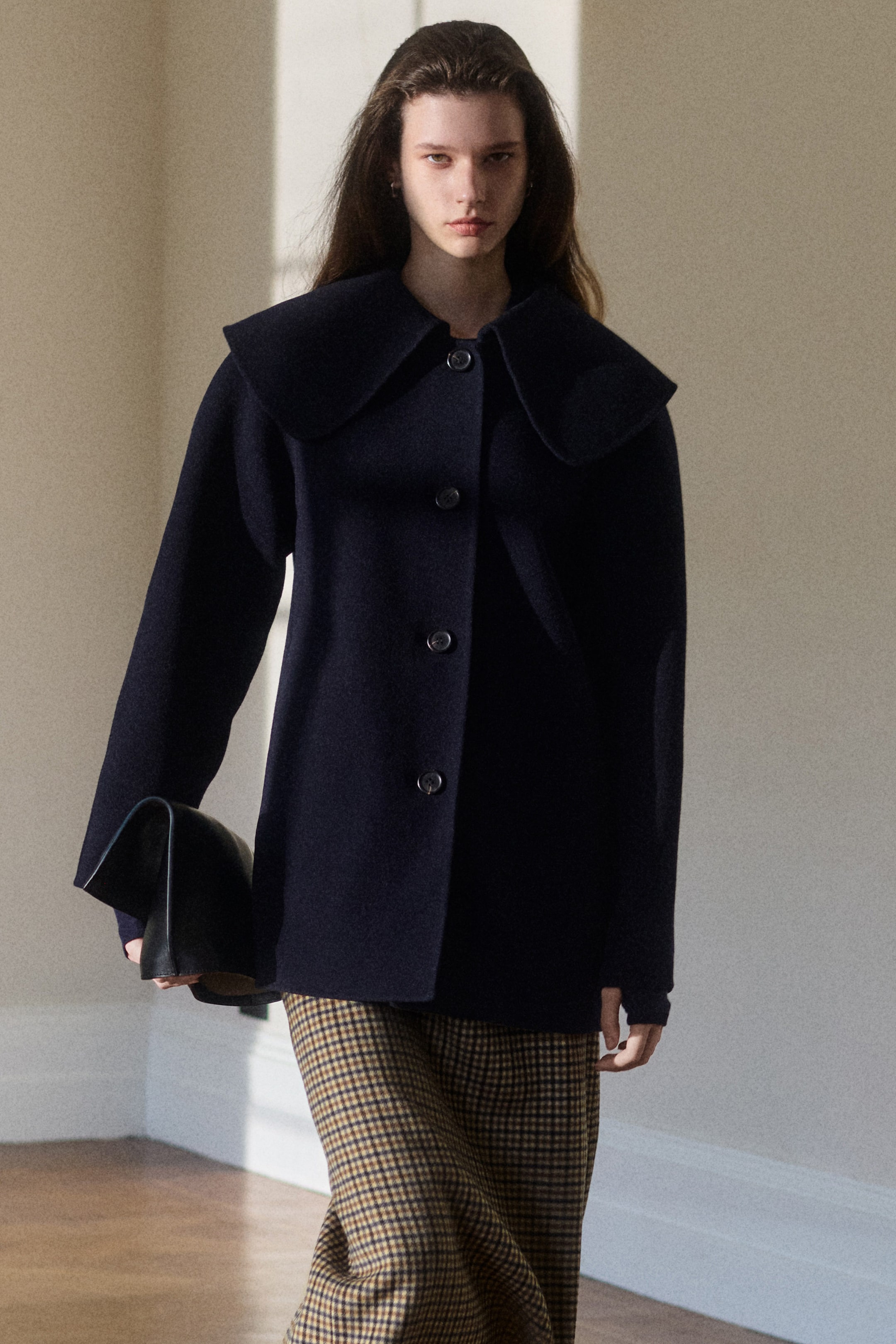 COLLARED DOUBLE-FACED WOOL JACKET