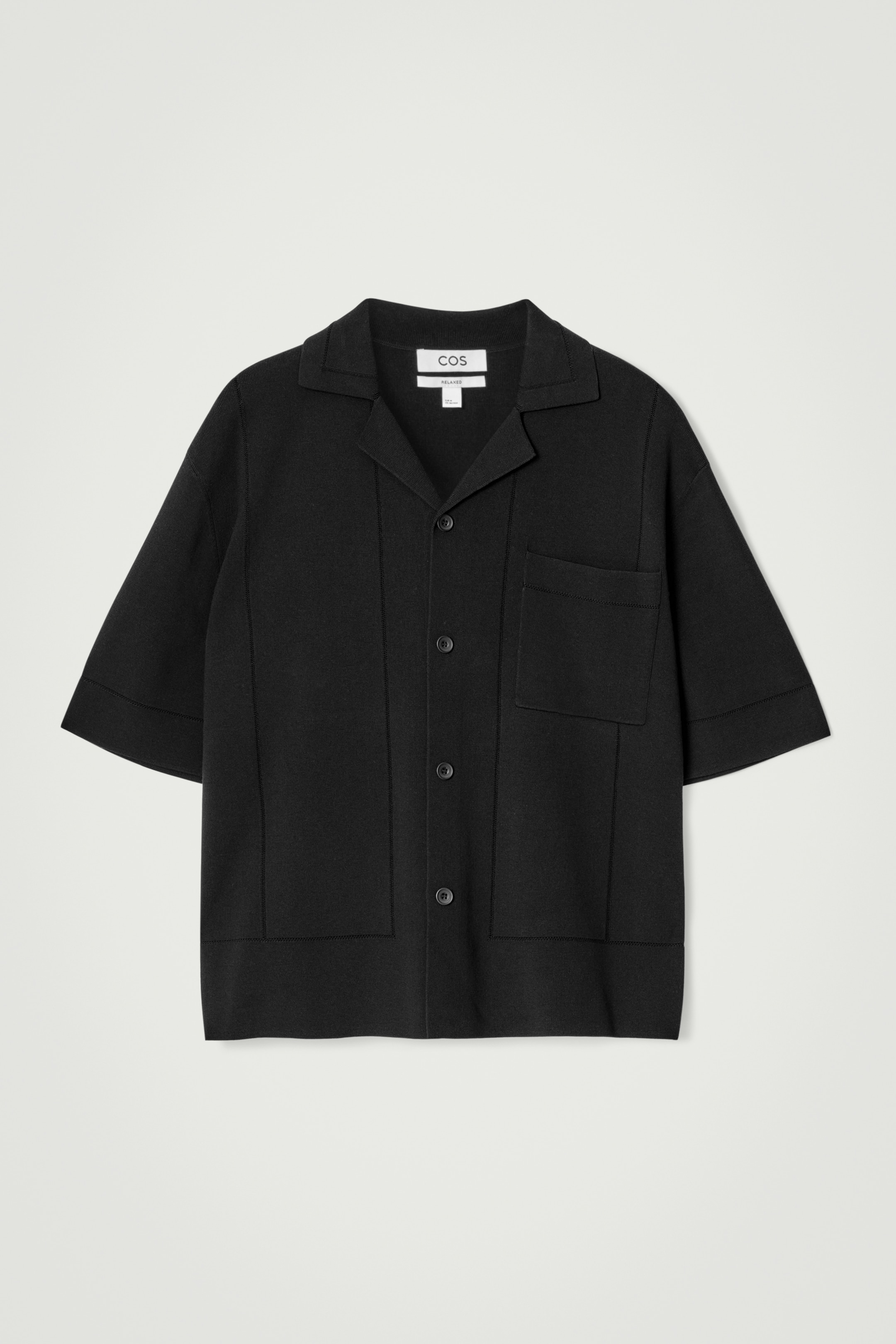 View larger image: POINTELLE-KNIT COTTON SHIRT - BLACK - Men | H&M GB 7