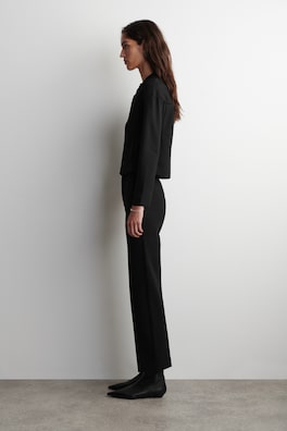 BOXY JERSEY JACKET — BLACK 3