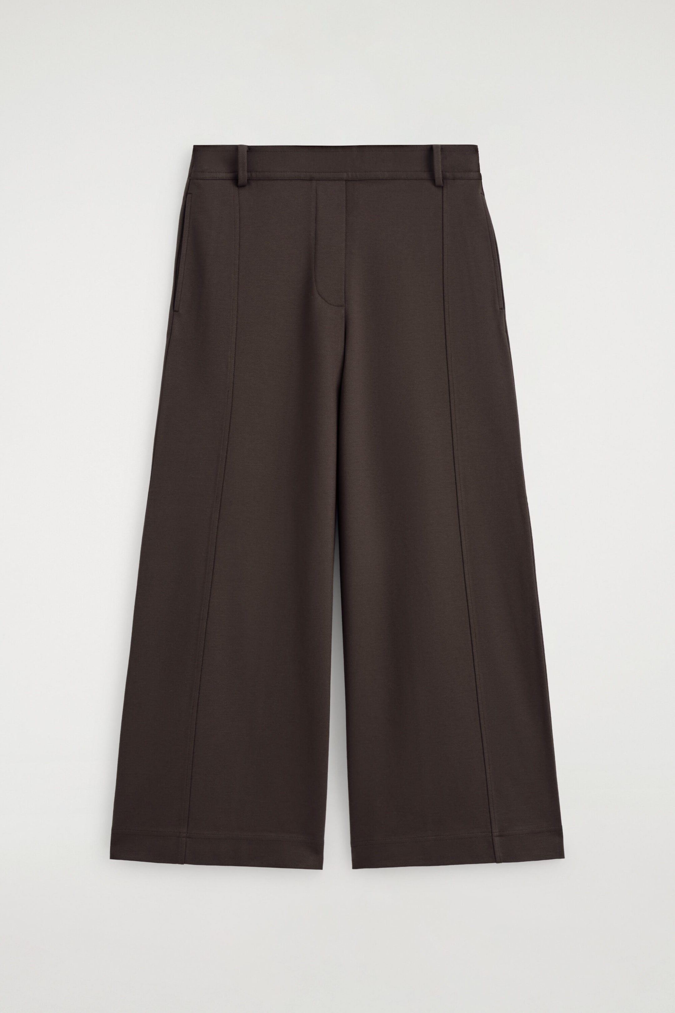 Culottes droites en jersey sergé