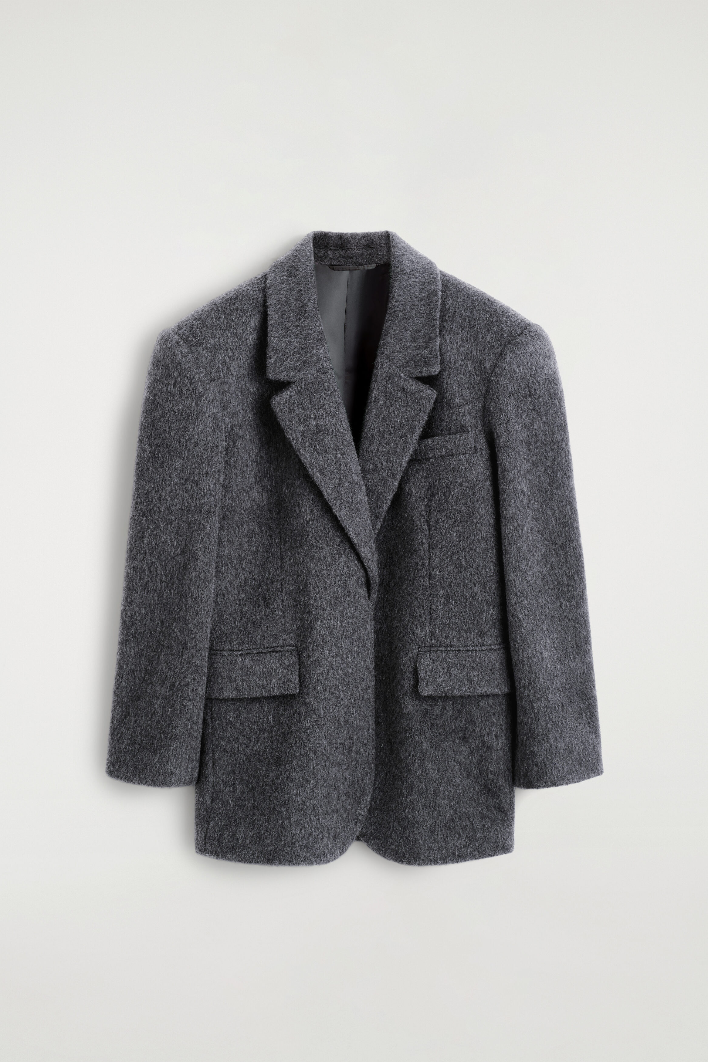 COS 브러시드 울 블레이저