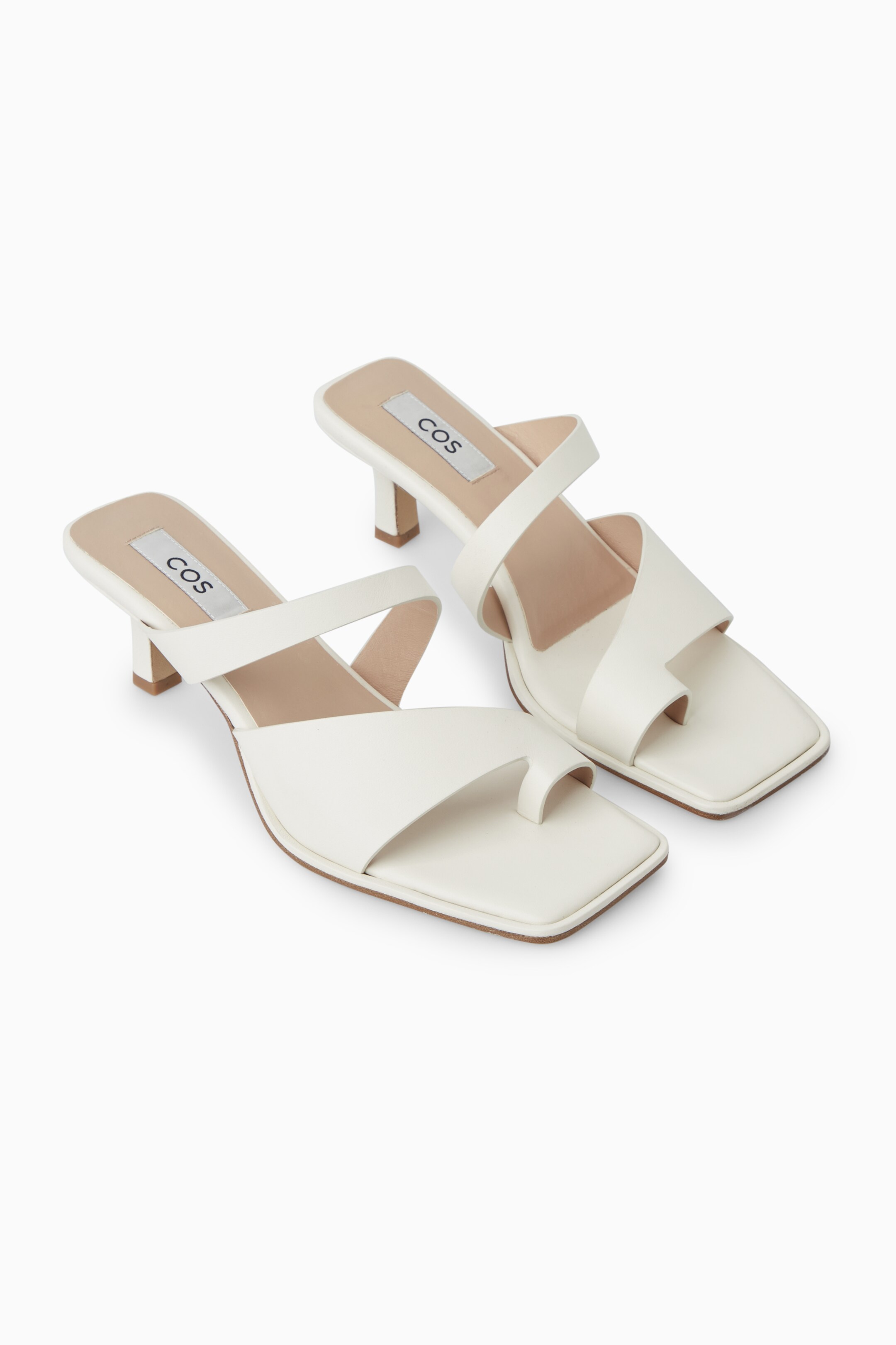 View larger image: TOE-THONG HEELED SANDALS - WHITE - Ladies | H&M GB 1