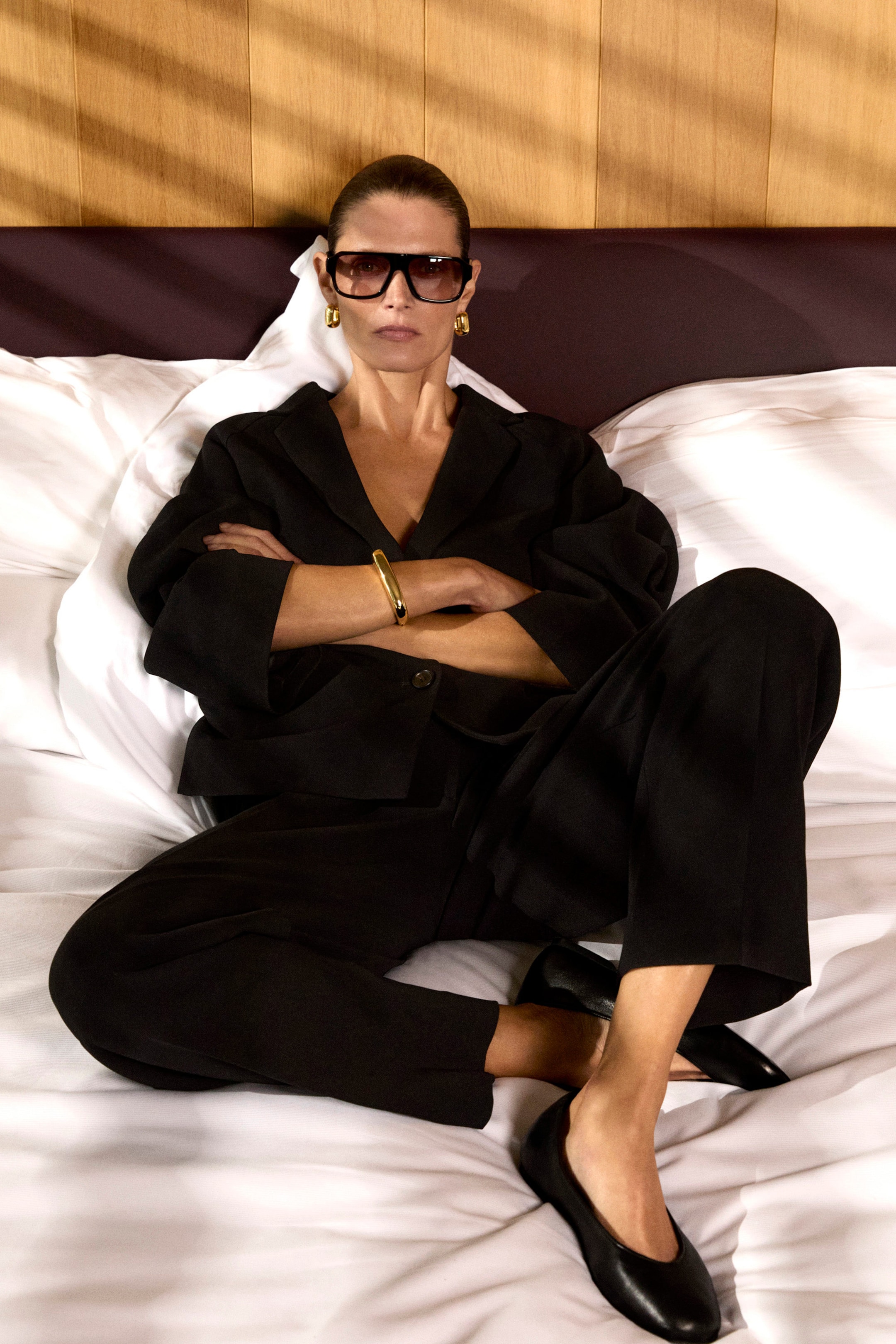 FLUID TAILORED STRAIGHT-LEG TROUSERS