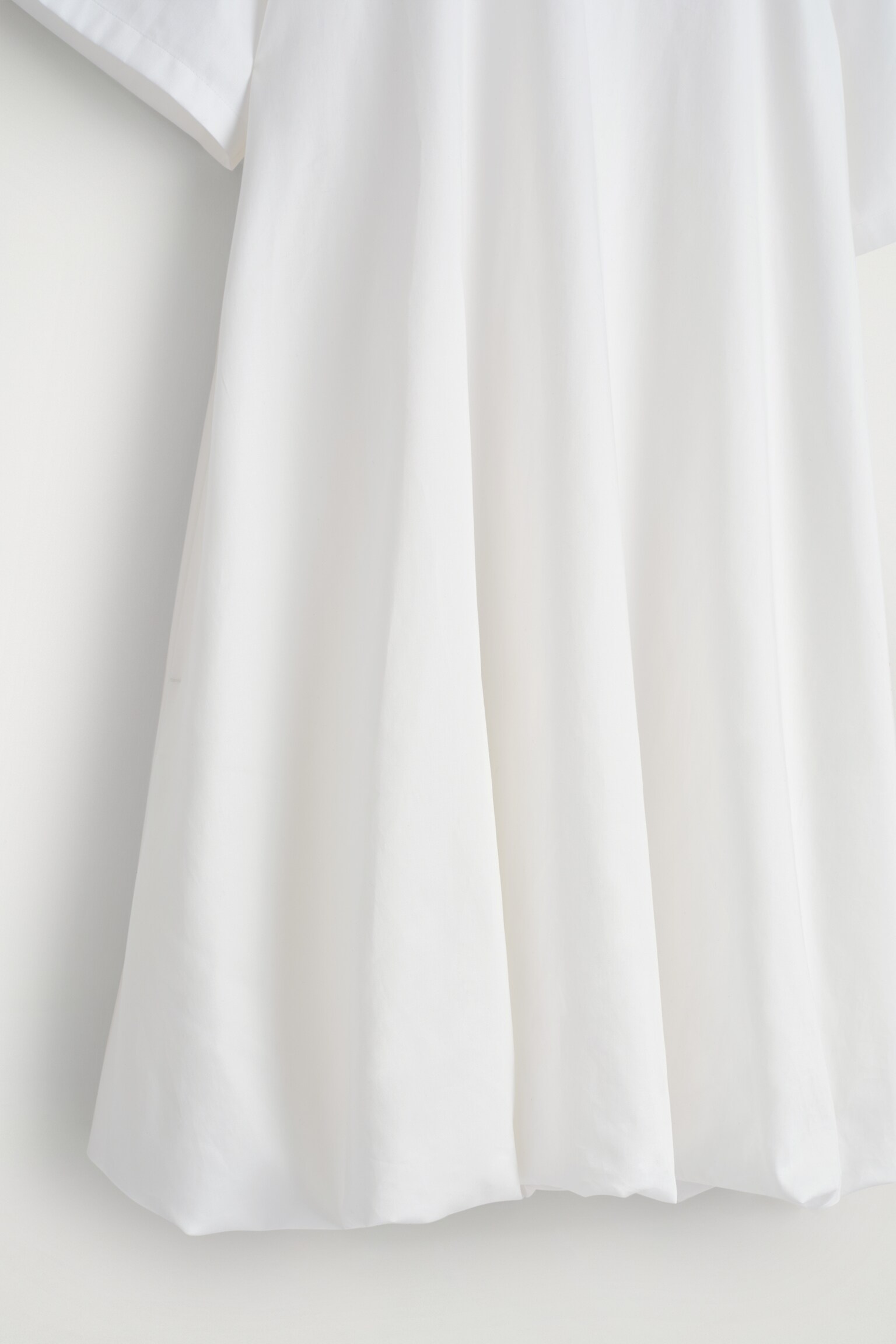 ROBE COURTE À OURLET BULLE - BLANC - 5