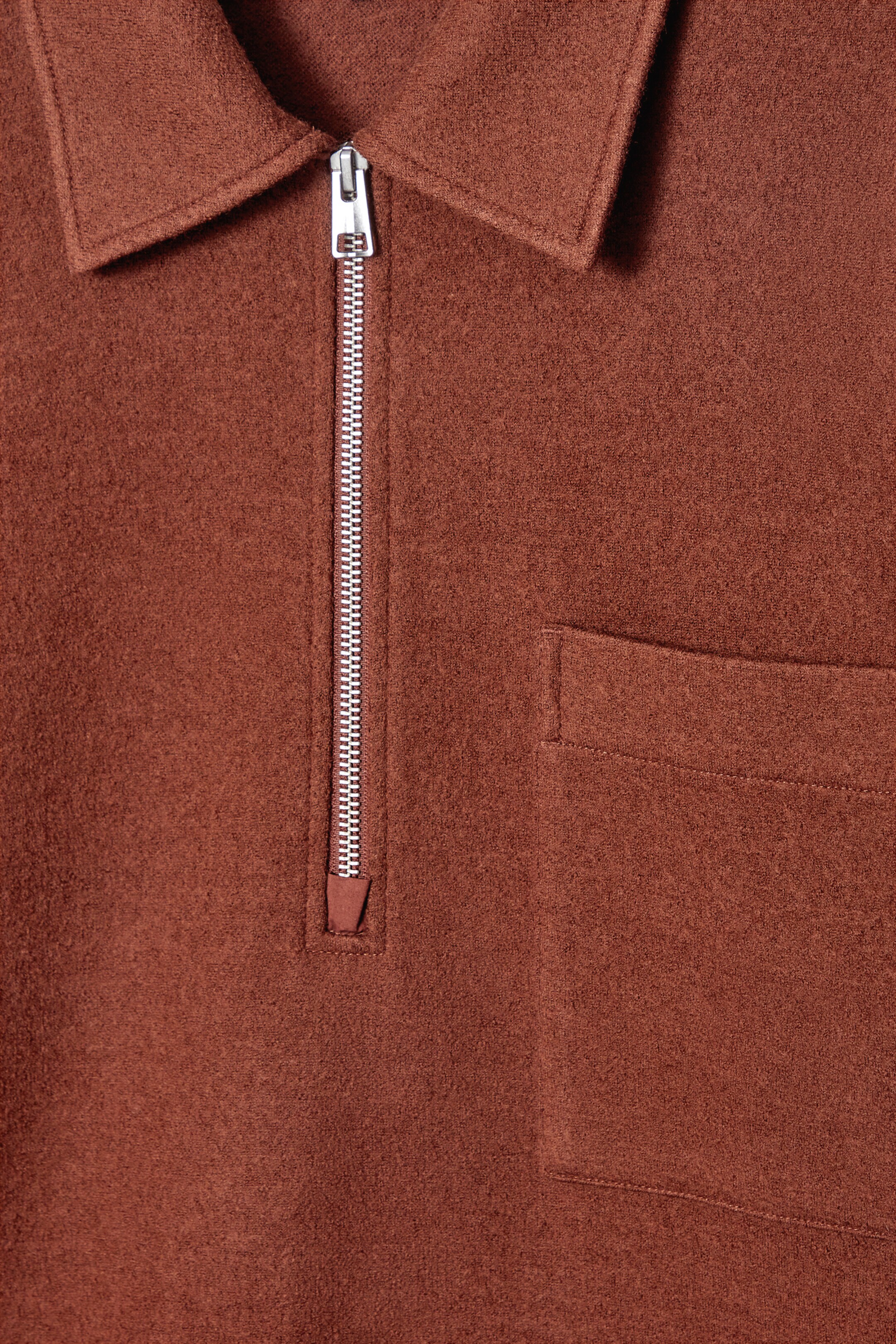 Ingrandisci l'immagine: HALF-ZIP BOILED-WOOL JUMPER - RUST - UOMO | H&M CH 2