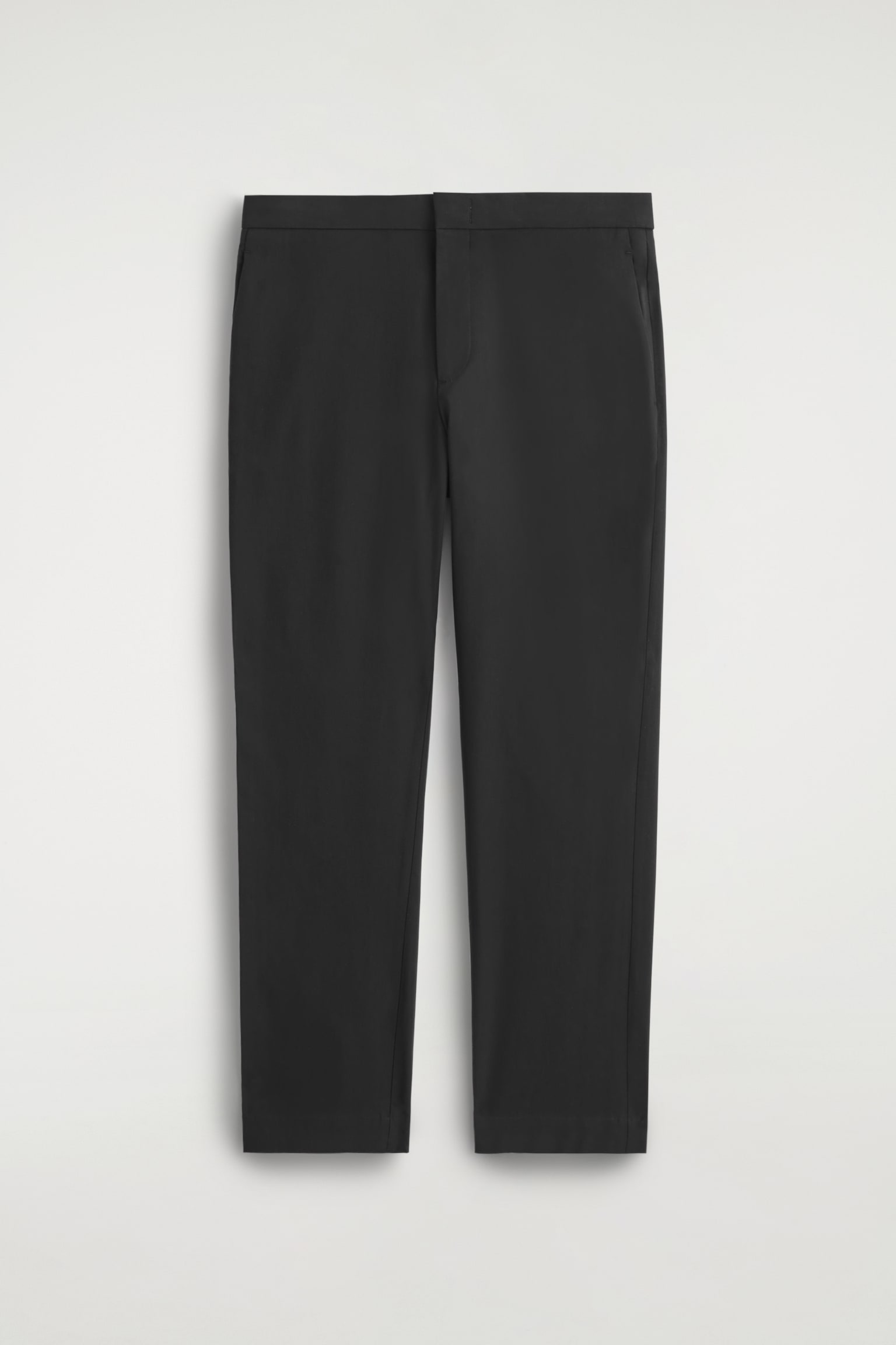 COTTON SLIM-LEG TROUSERS - BLACK/NAVY - 2