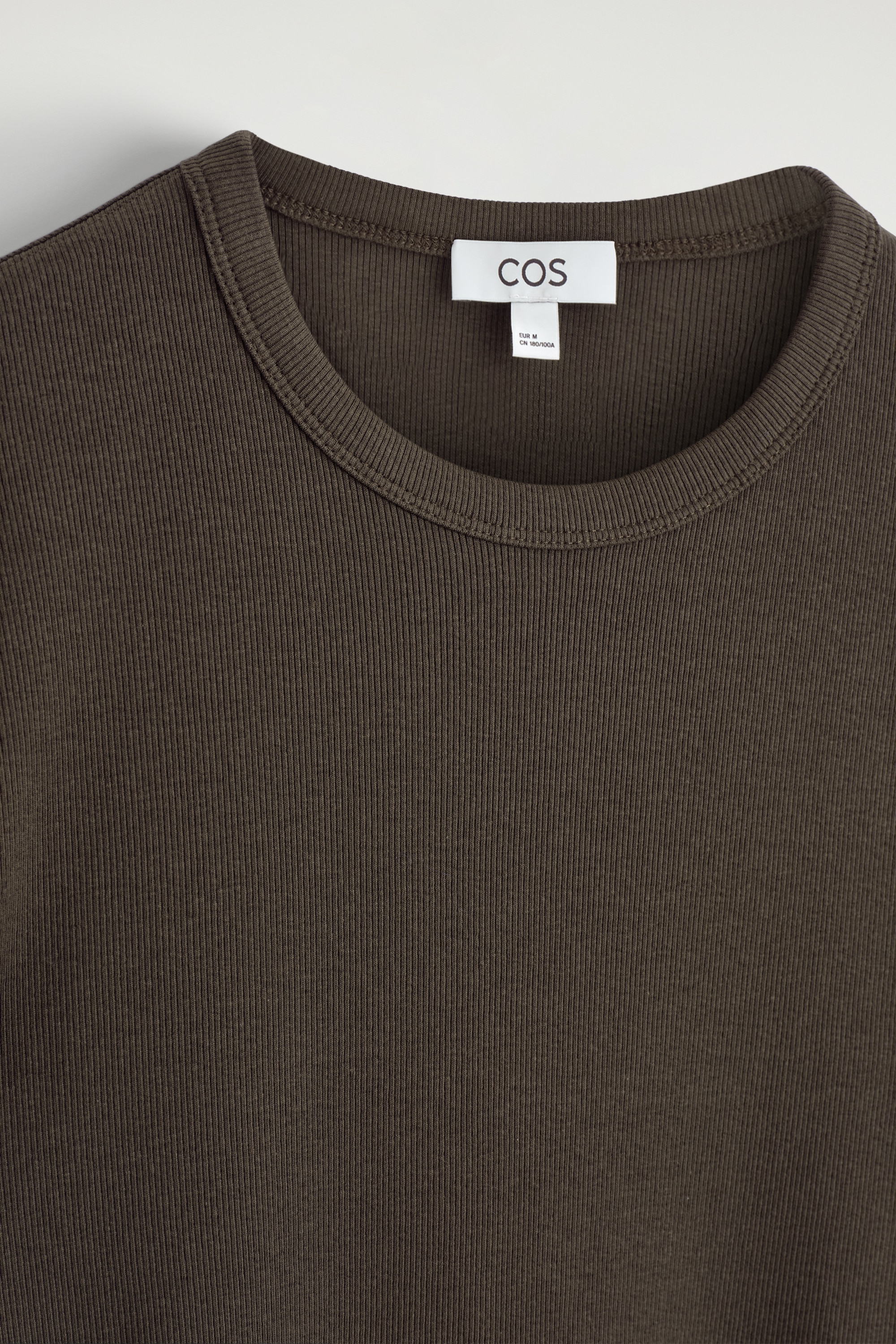 SLIM RIBBED COTTON T-SHIRT