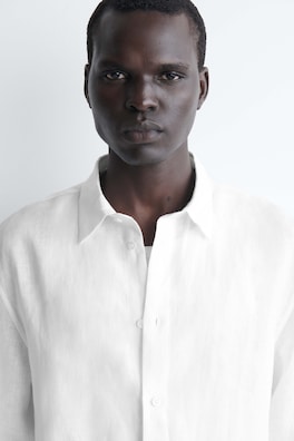 RELAXED LINEN SHIRT — WHITE 5