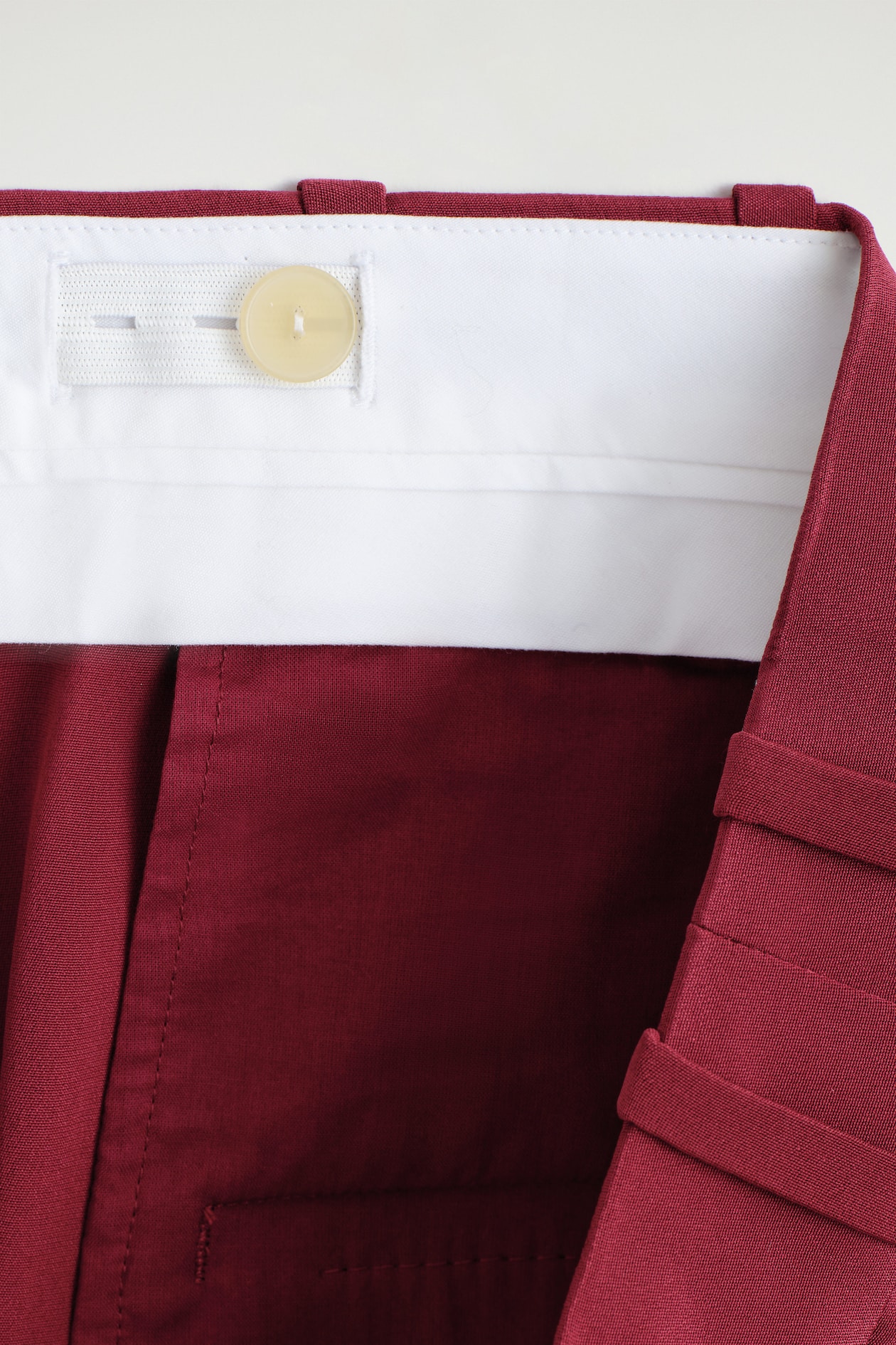SILK TULIP PANTS — CRIMSON