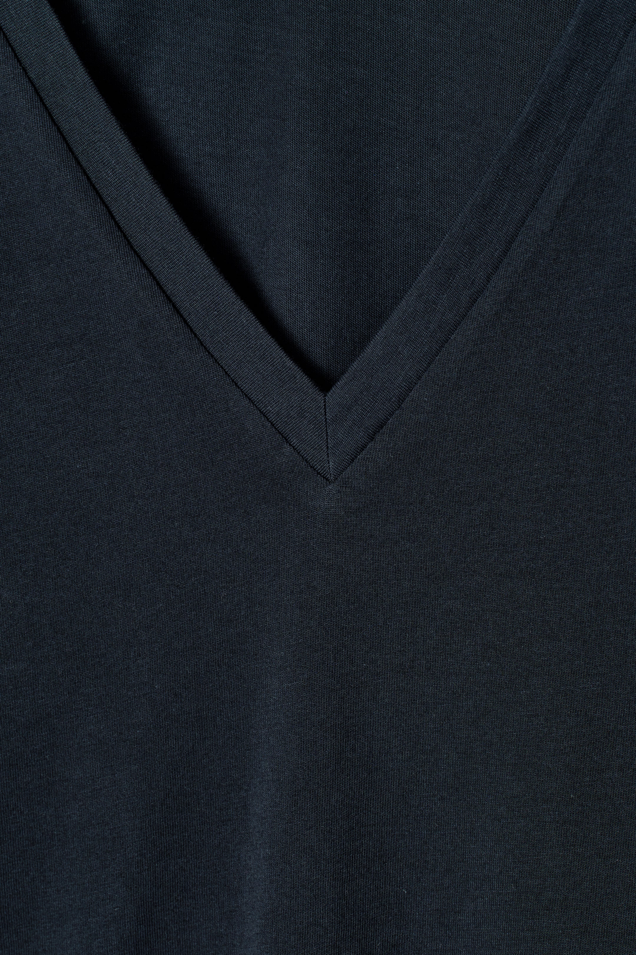 Visualizza immagine più grande: T-SHIRT IN COTONE CON SCOLLO A V - BLU NAVY - DONNA | H&M IT 5