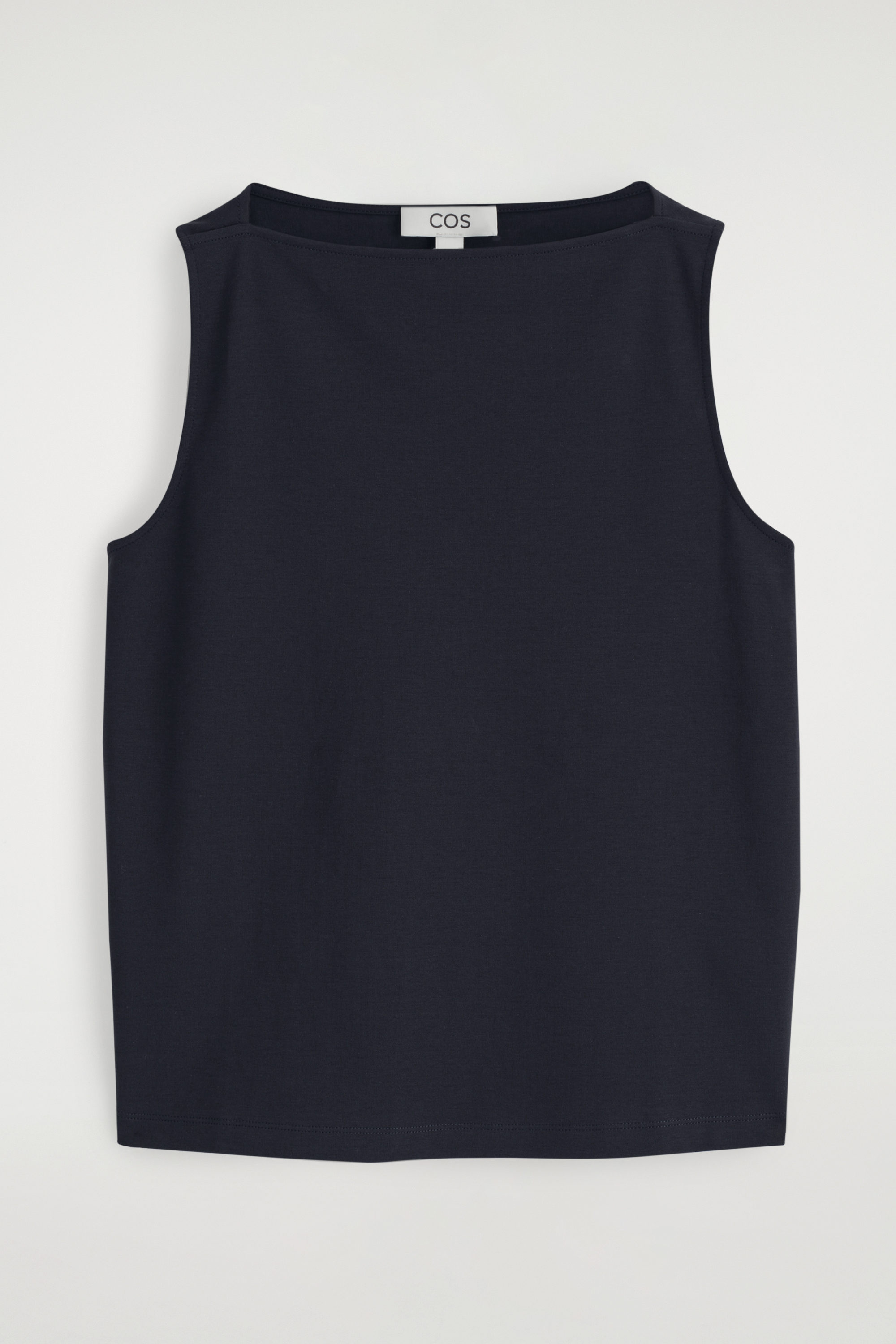 BOAT-NECK TANK TOP - NAVY | COS