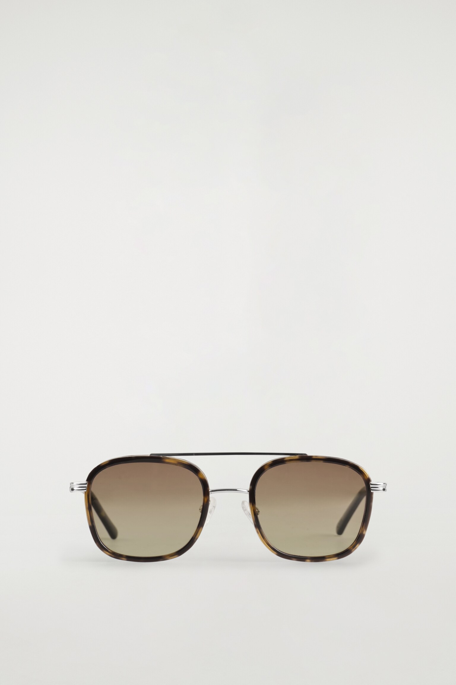 LUNETTES DE SOLEIL AVIATEUR À MONTURE RONDE - MOTIF ÉCAILLE / BRUN/KAKI / CHARBON - 2