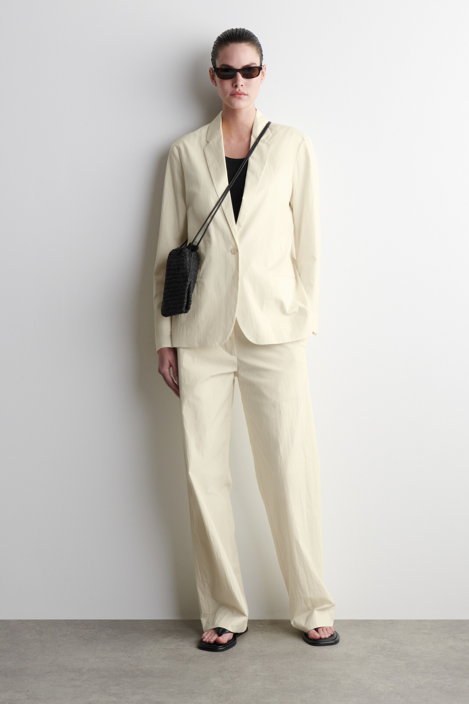 CUSTODIA PORTA CELLULARE IN PAGLIA - NERO/BEIGE - 4
