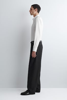 SLIM TAILORED COTTON-POPLIN SHIRT — WHITE 3