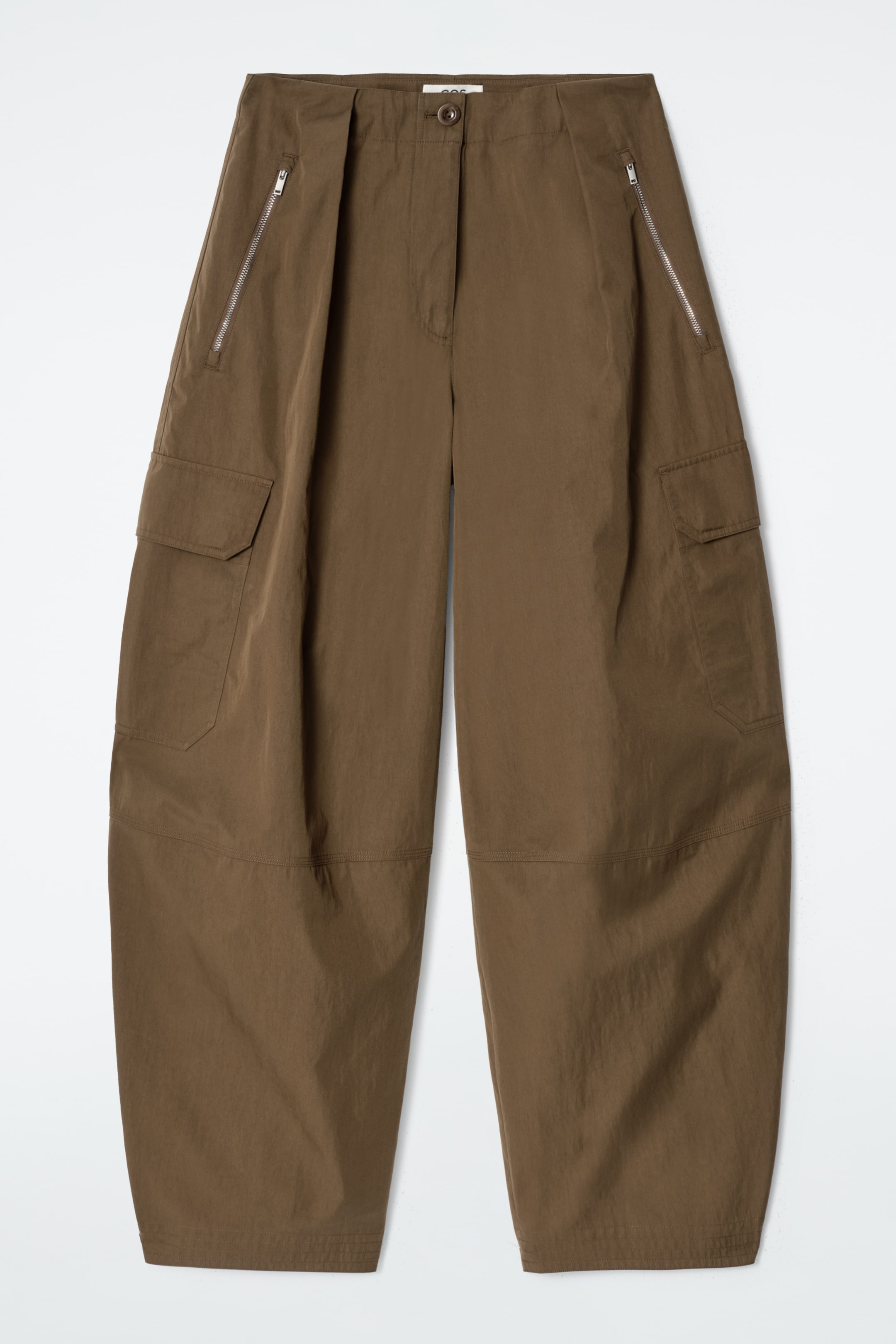 View larger image: UTILITY BARREL-LEG TROUSERS - BROWN - Ladies | H&M GB 7