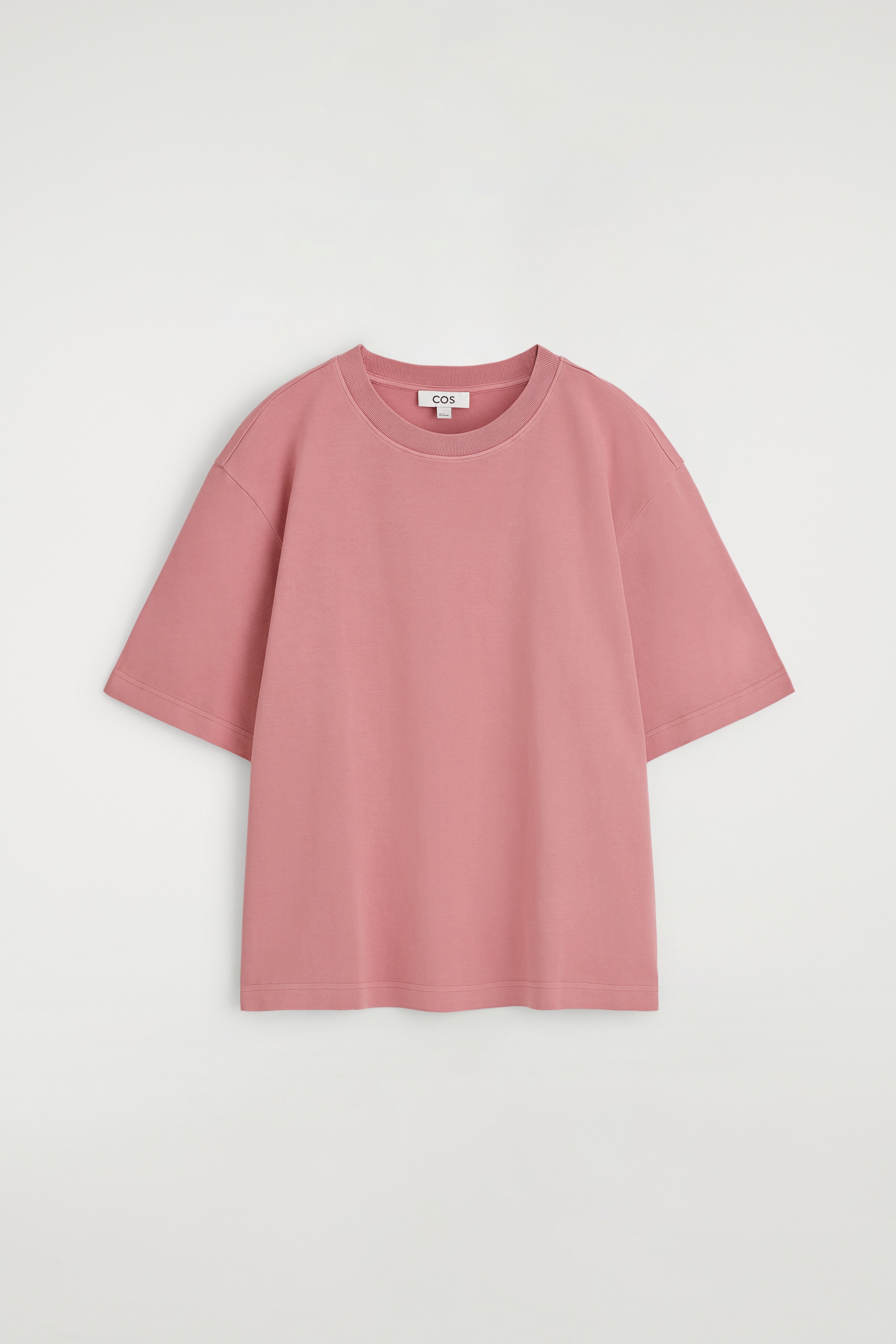 OVERSIZED T-SHIRT - PINK/DARK BROWN/WHITE