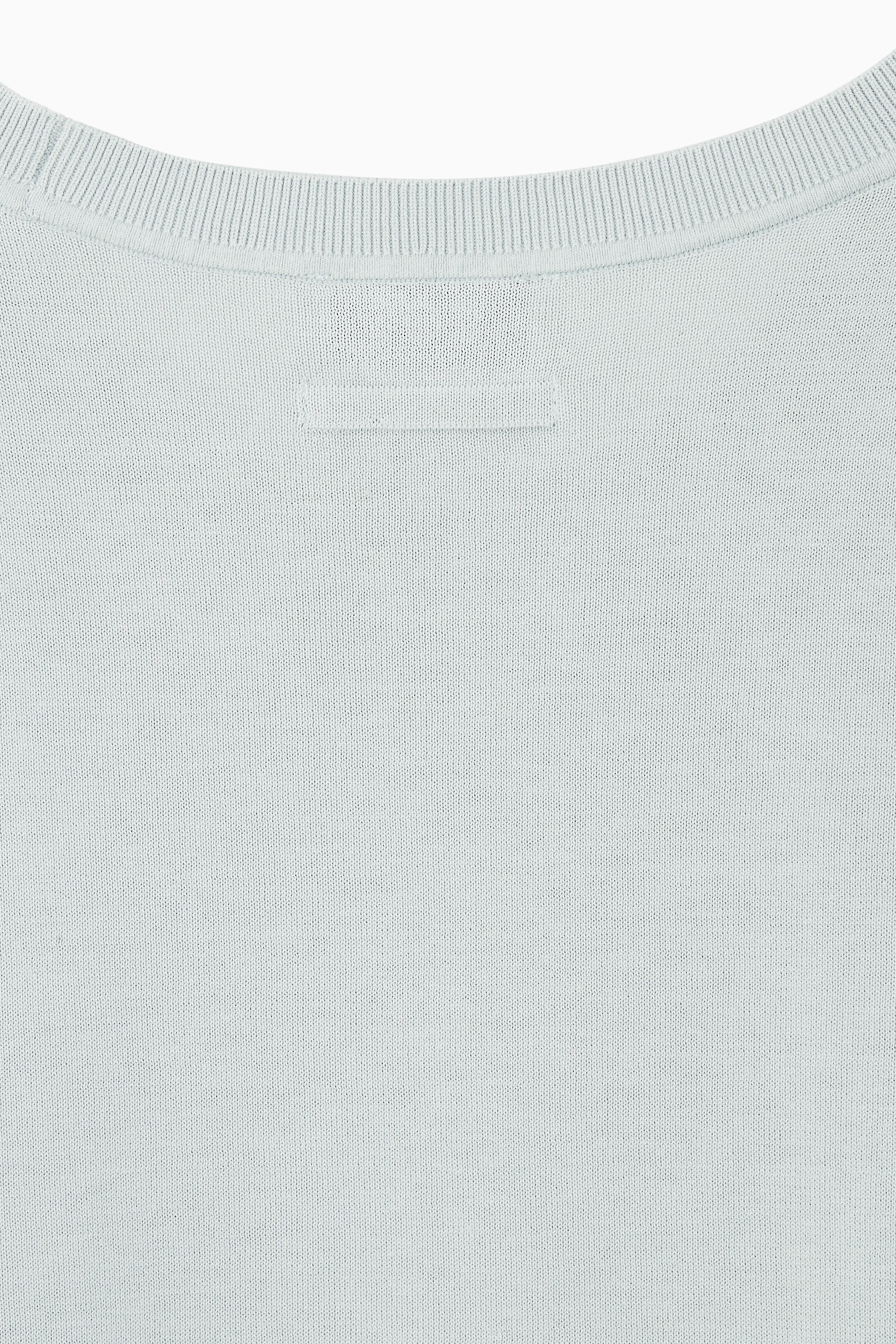 View larger image: REGULAR KNITTED LIGHTWEIGHT COTTON T-SHIRT - LIGHT BLUE - Men | H&M GB 4