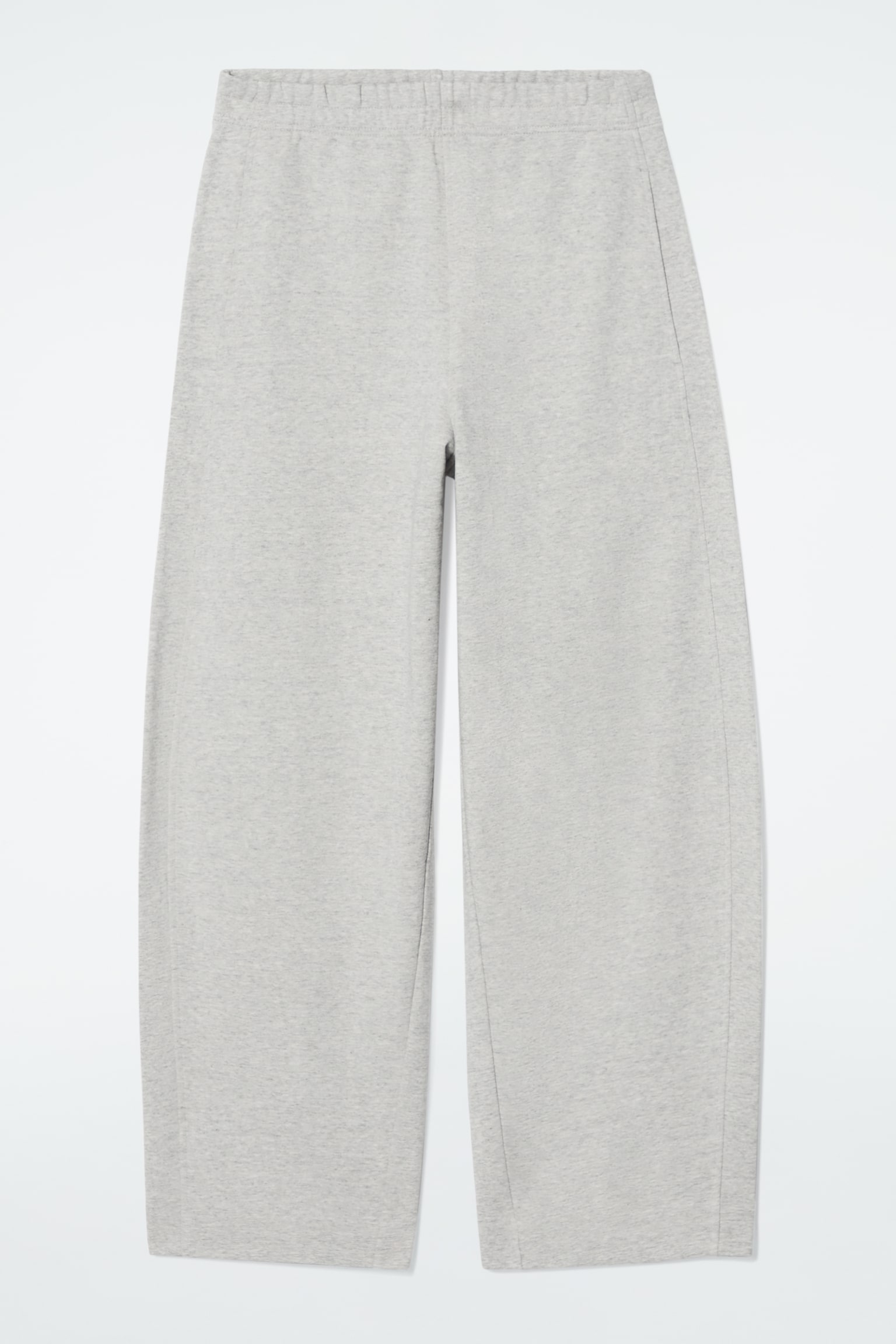 BARREL-LEG JOGGERS - GREY MÉLANGE/DUSTY PINK