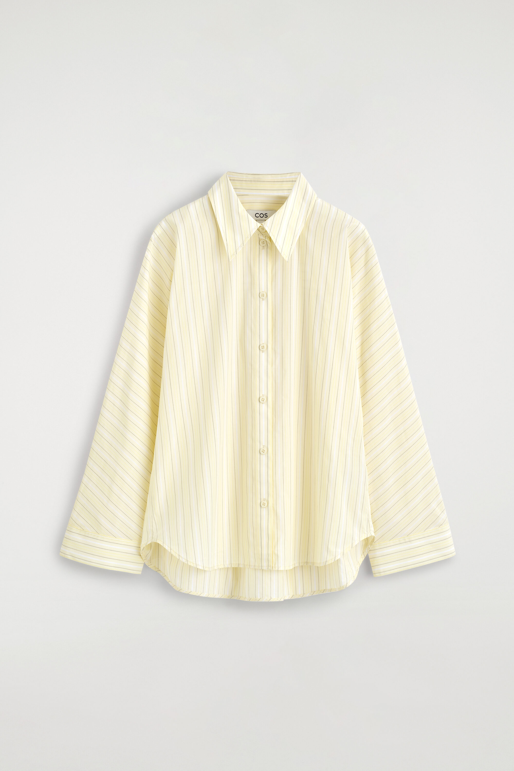 Pleated Striped Cotton Shirt