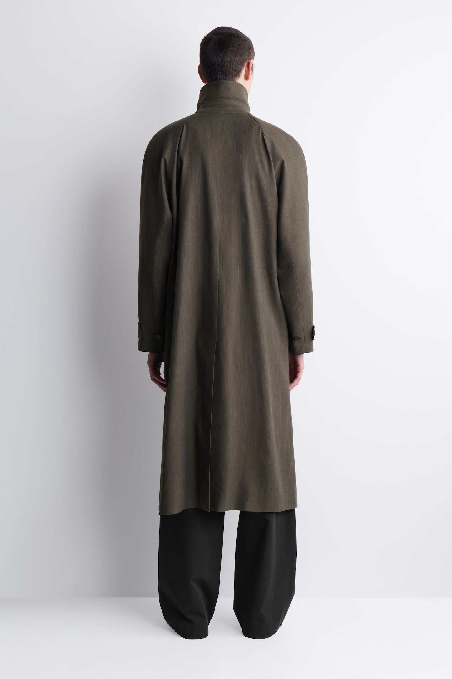 LIGHTWEIGHT COTTON-HERRINGBONE TRENCH COAT - 6