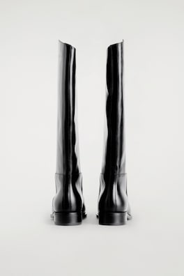 LEATHER RIDING BOOTS — BLACK 2