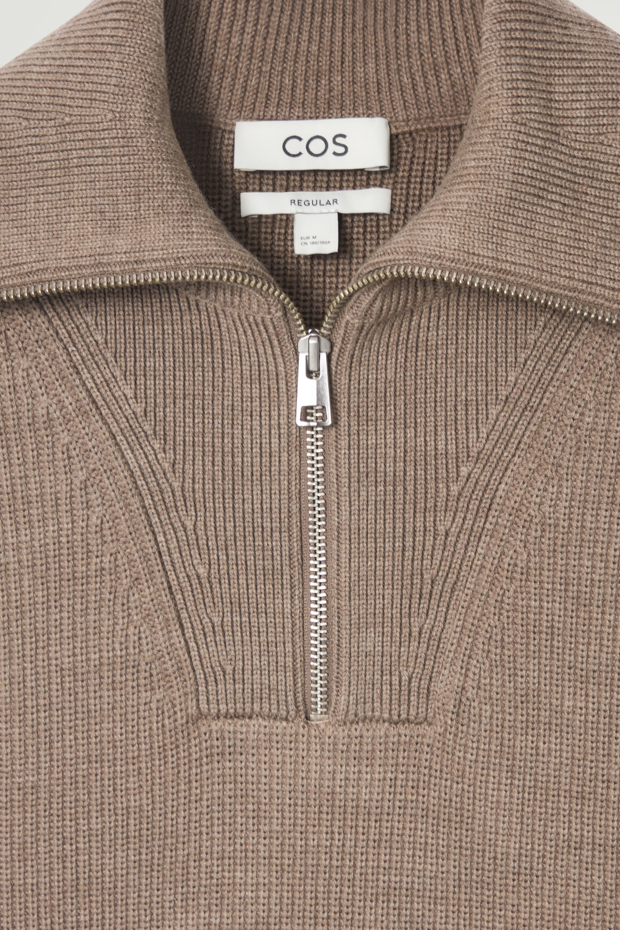 View larger image: MERINO WOOL HALF-ZIP JUMPER - BEIGE - Men | H&M GB 2