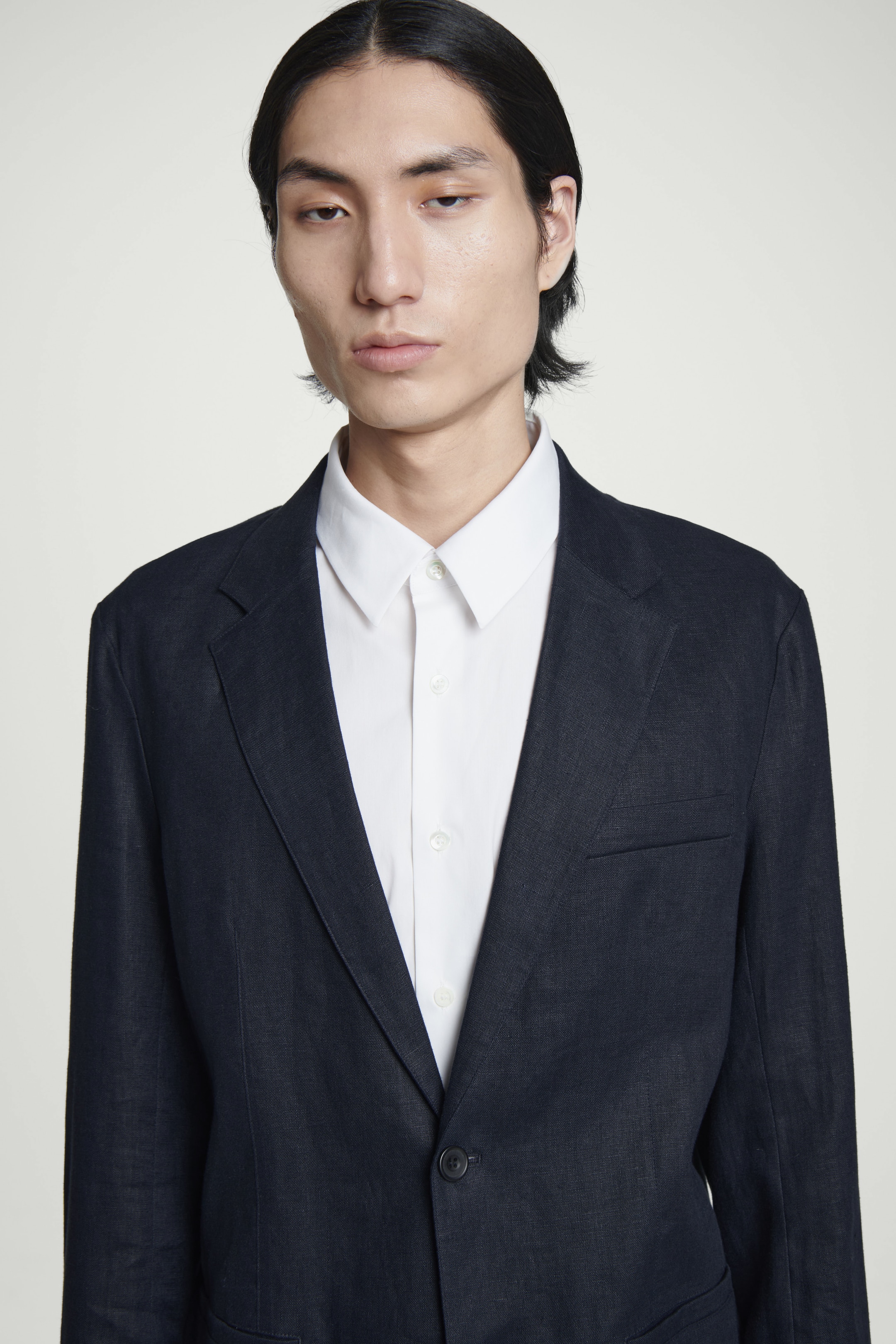 Zobacz większy obraz: POPELINOWA KOSZULA O DOPASOWANYM KROJU - BIAŁY - ON | H&M PL 4