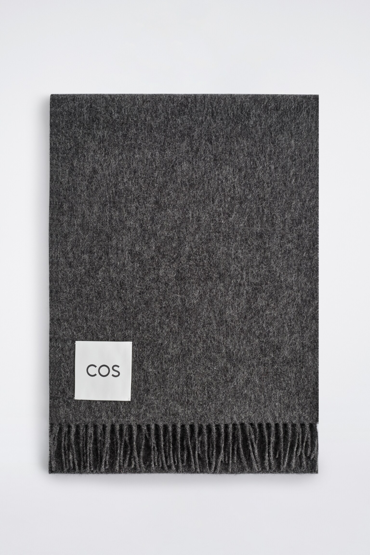CASHMERE SCARF - CHARCOAL/BEIGE - 2