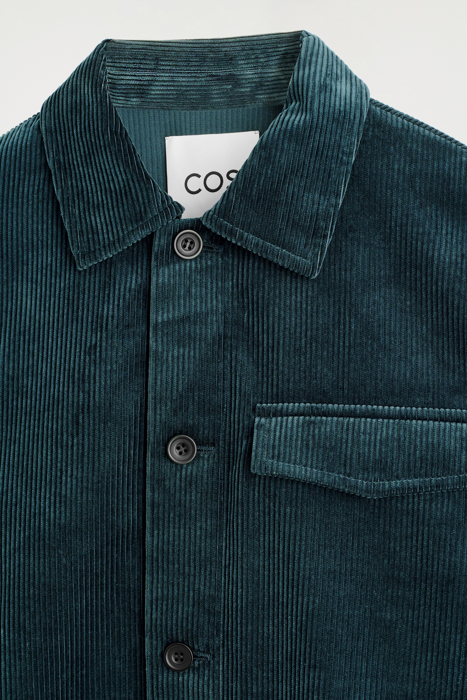 COTTON-CORDUROY OVERSHIRT - DARK TURQUOISE/BLACK - 7