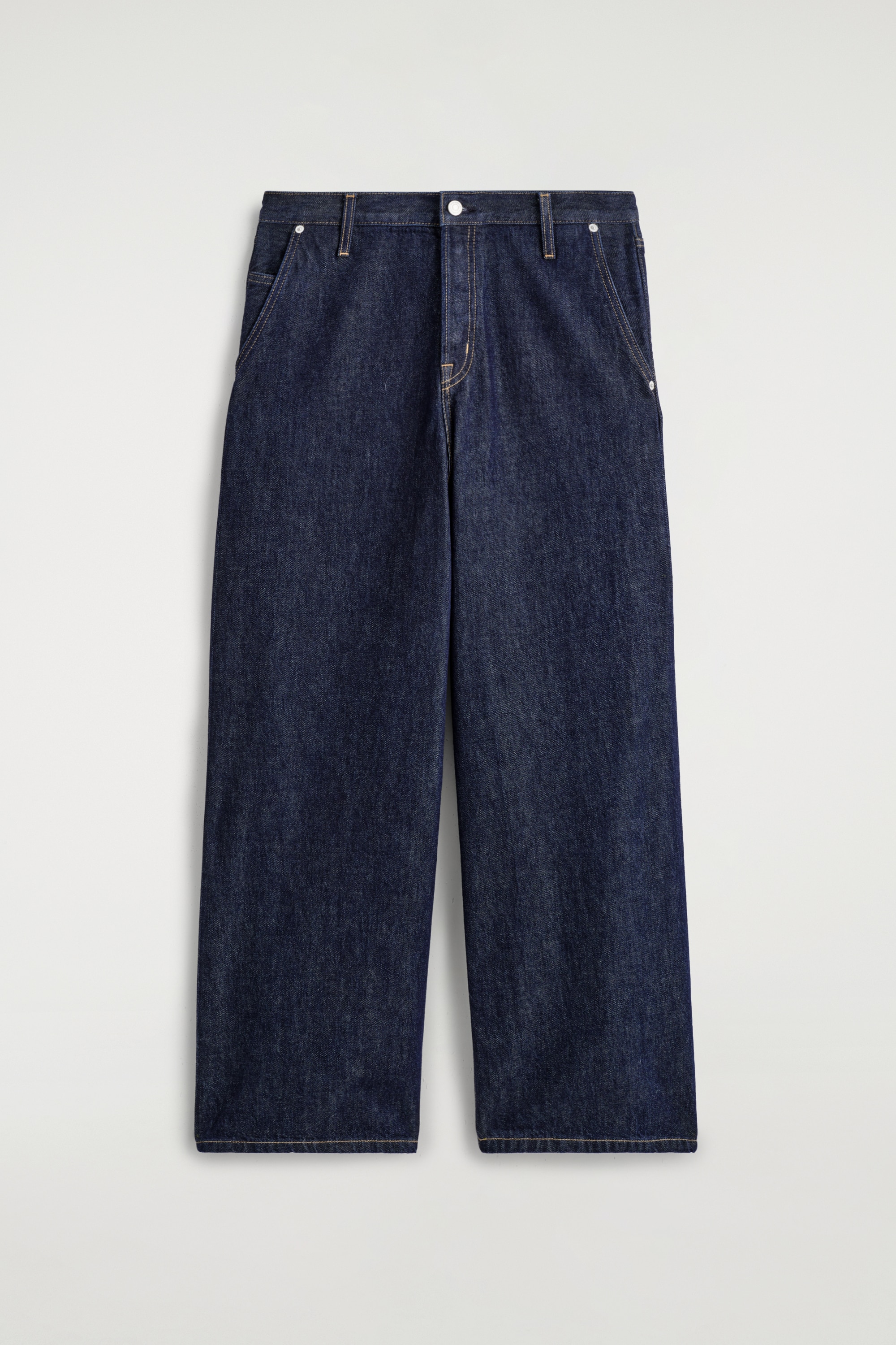 PANTALON LARGE EN DENIM - BLEU FONCÉ