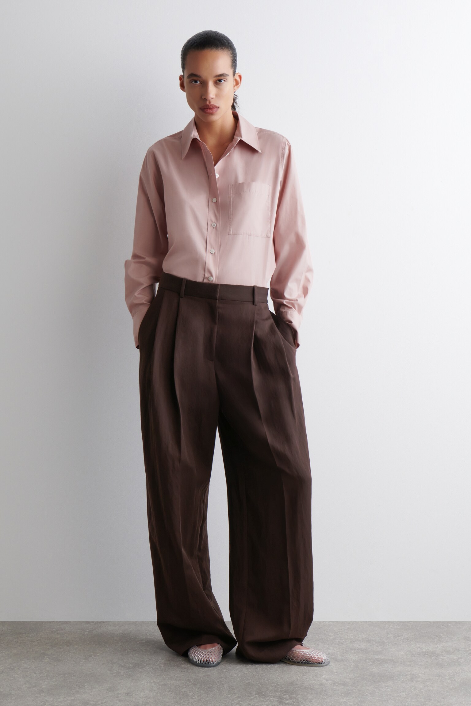CHEMISE HABILLÉE EN COTON PIMA - ROSE/BLANC/BLEU / RAYÉ/IVOIRE / RAYURES - 5