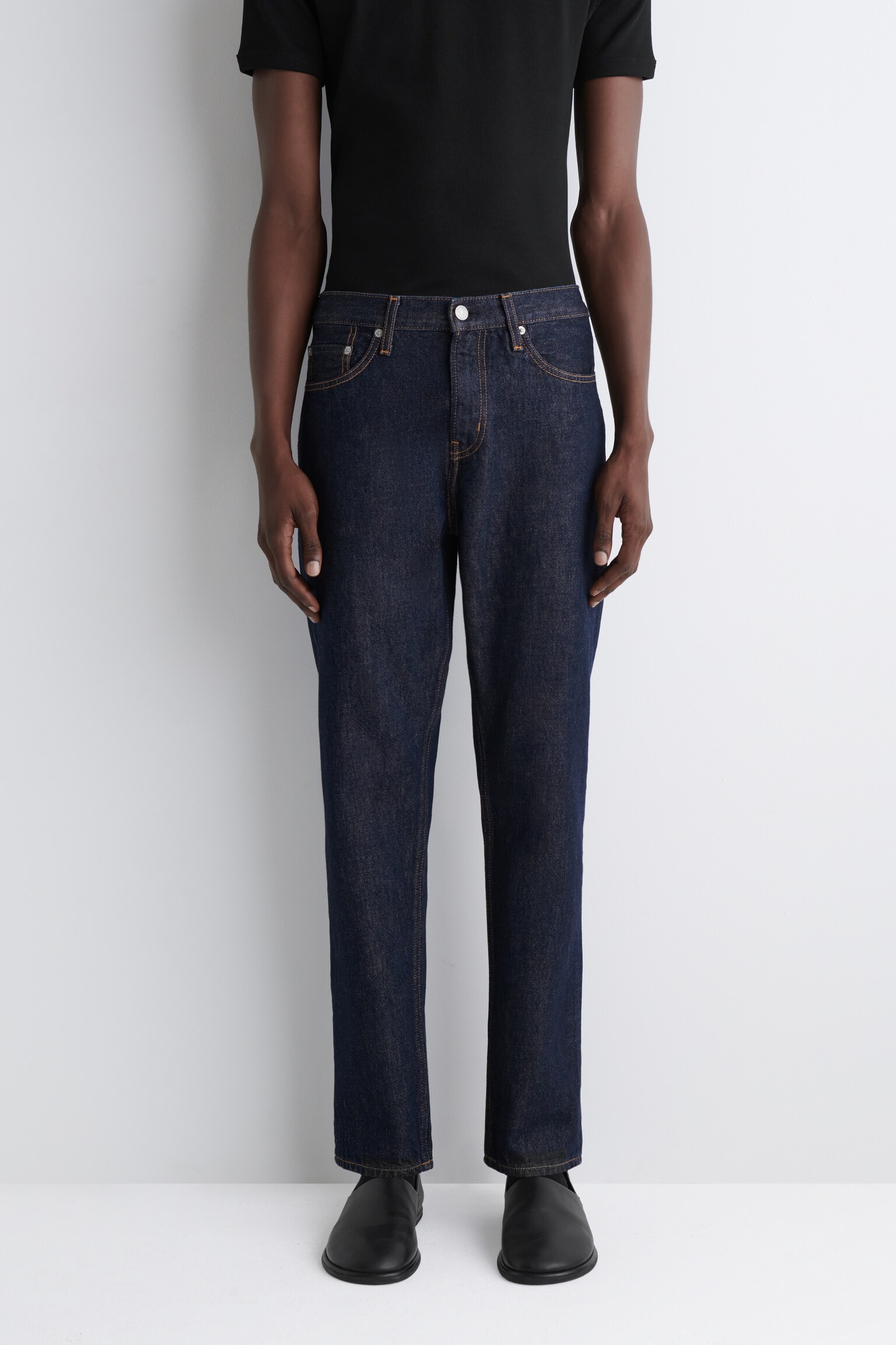 PIER JEANS MIT SCHMALEM BEIN - Dunkelblau/SCHWARZ - 7