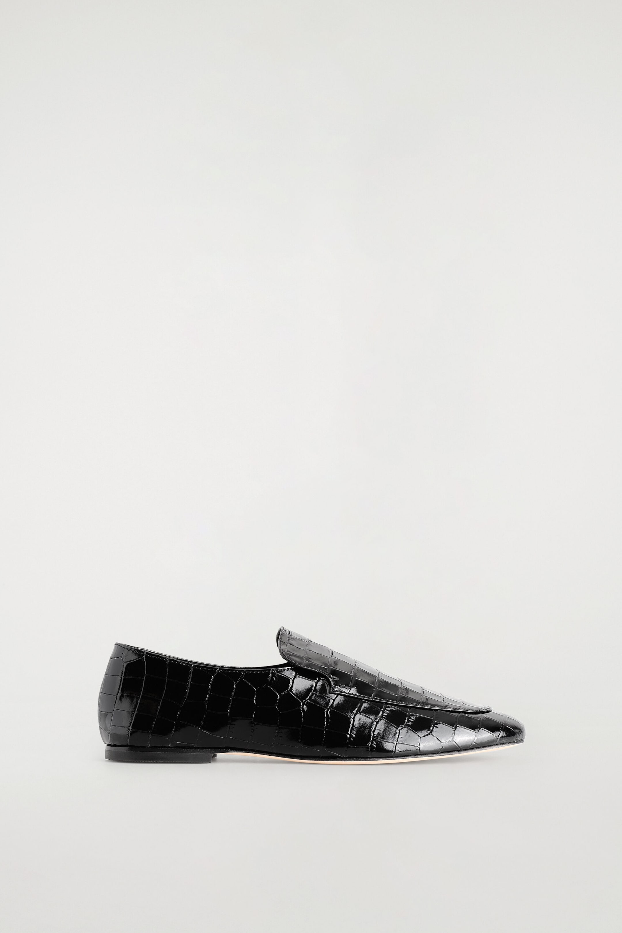 MOCASSINS EN CUIR IMITATION CROCO