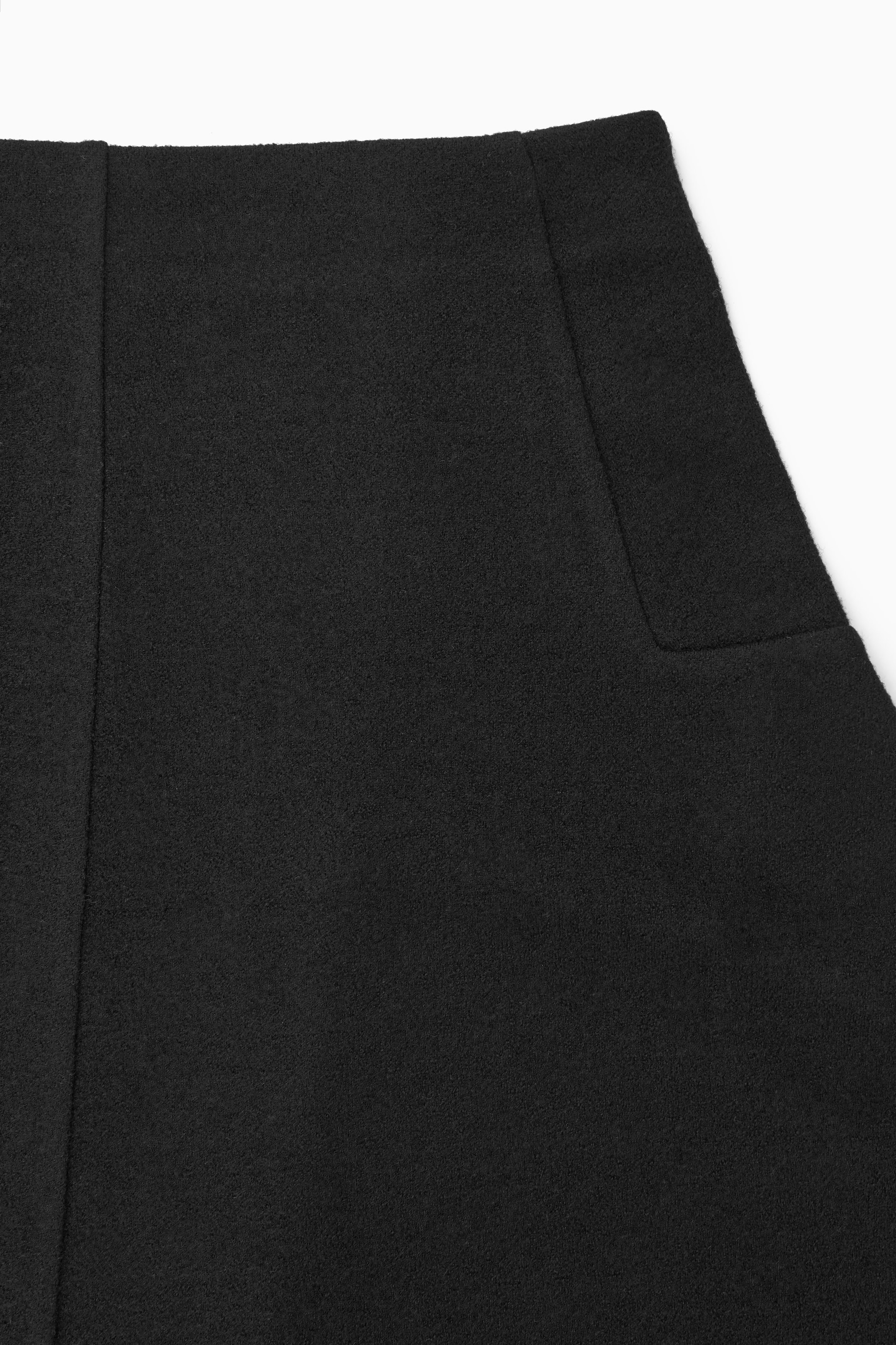 BOILED-WOOL MINI SKIRT