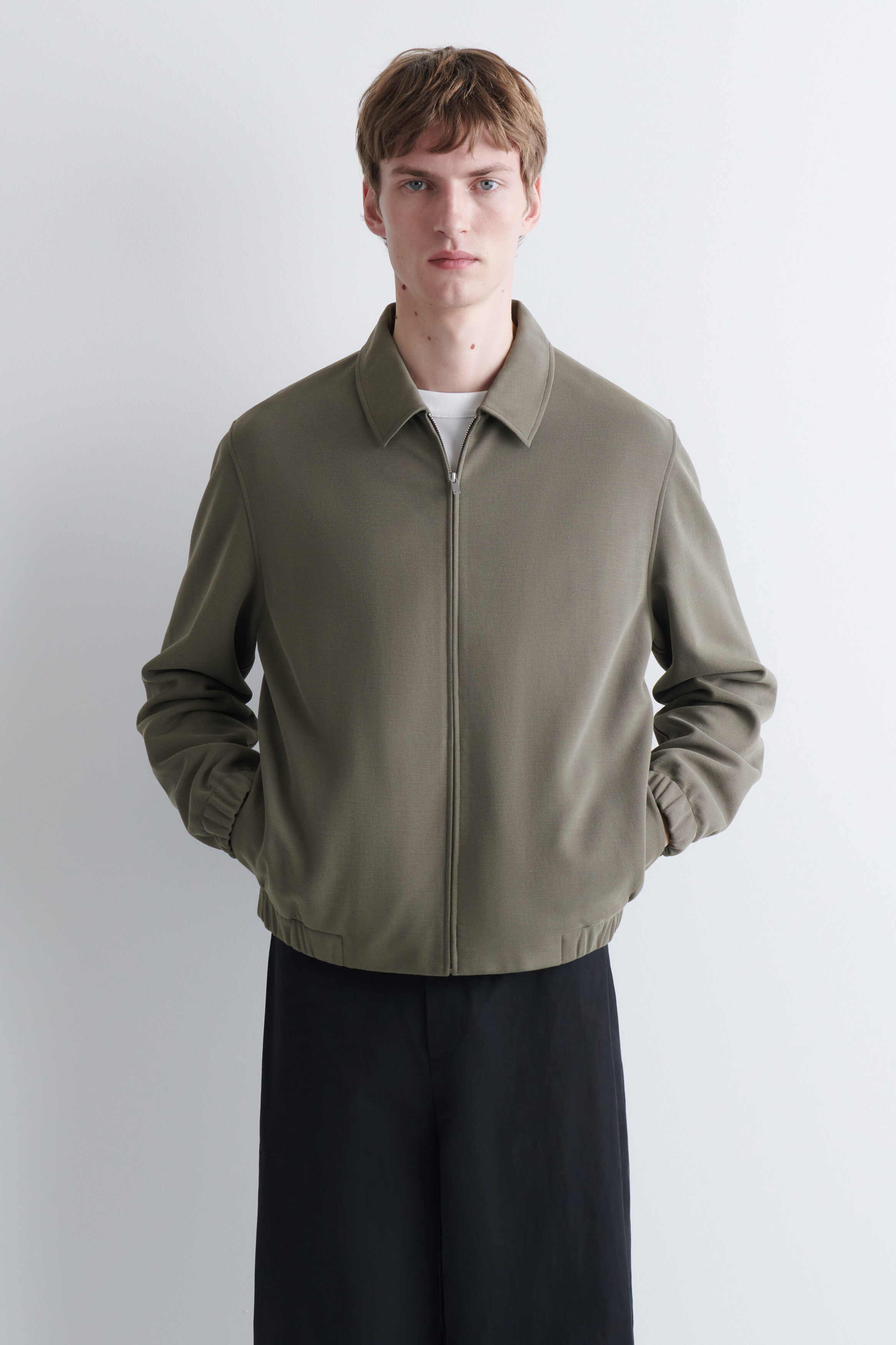 BONDED-TWILL HARRINGTON JACKET - thumbnail 3