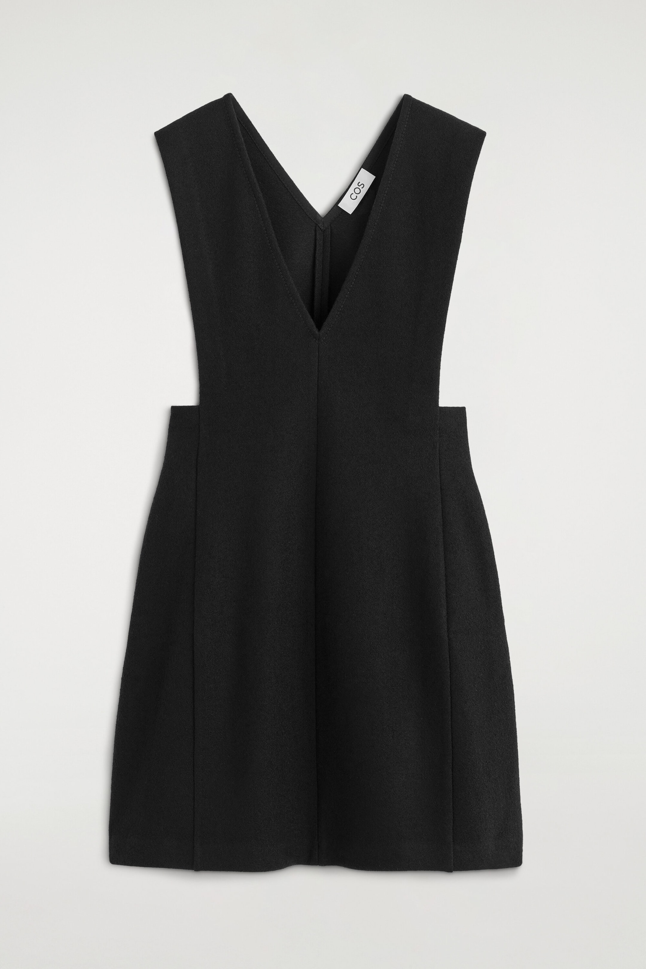 BOILED WOOL-BLEND MINI PINAFORE DRESS
