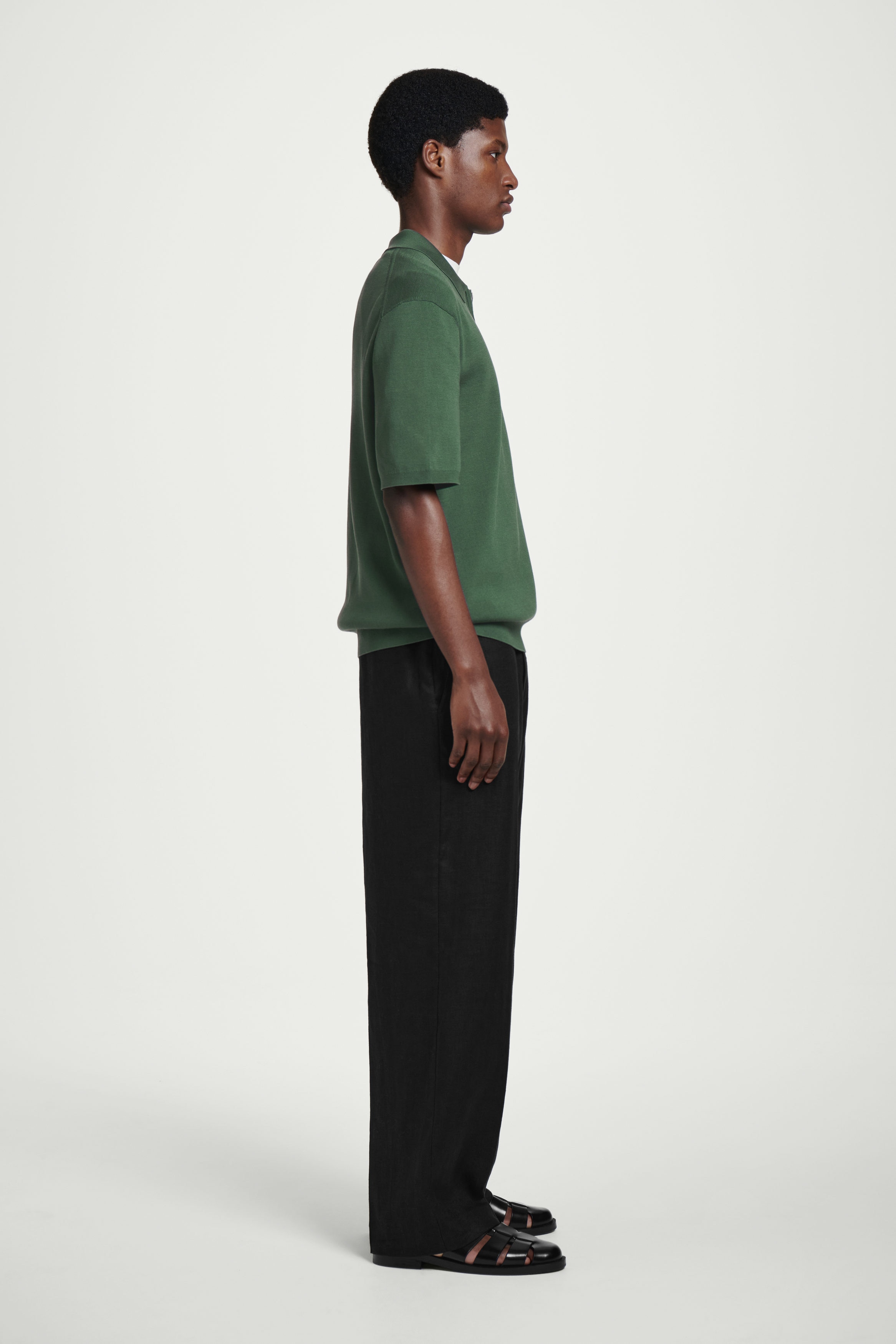 【ESC STUDIO】22FW★ knit half neck polo Issa Knit Polo