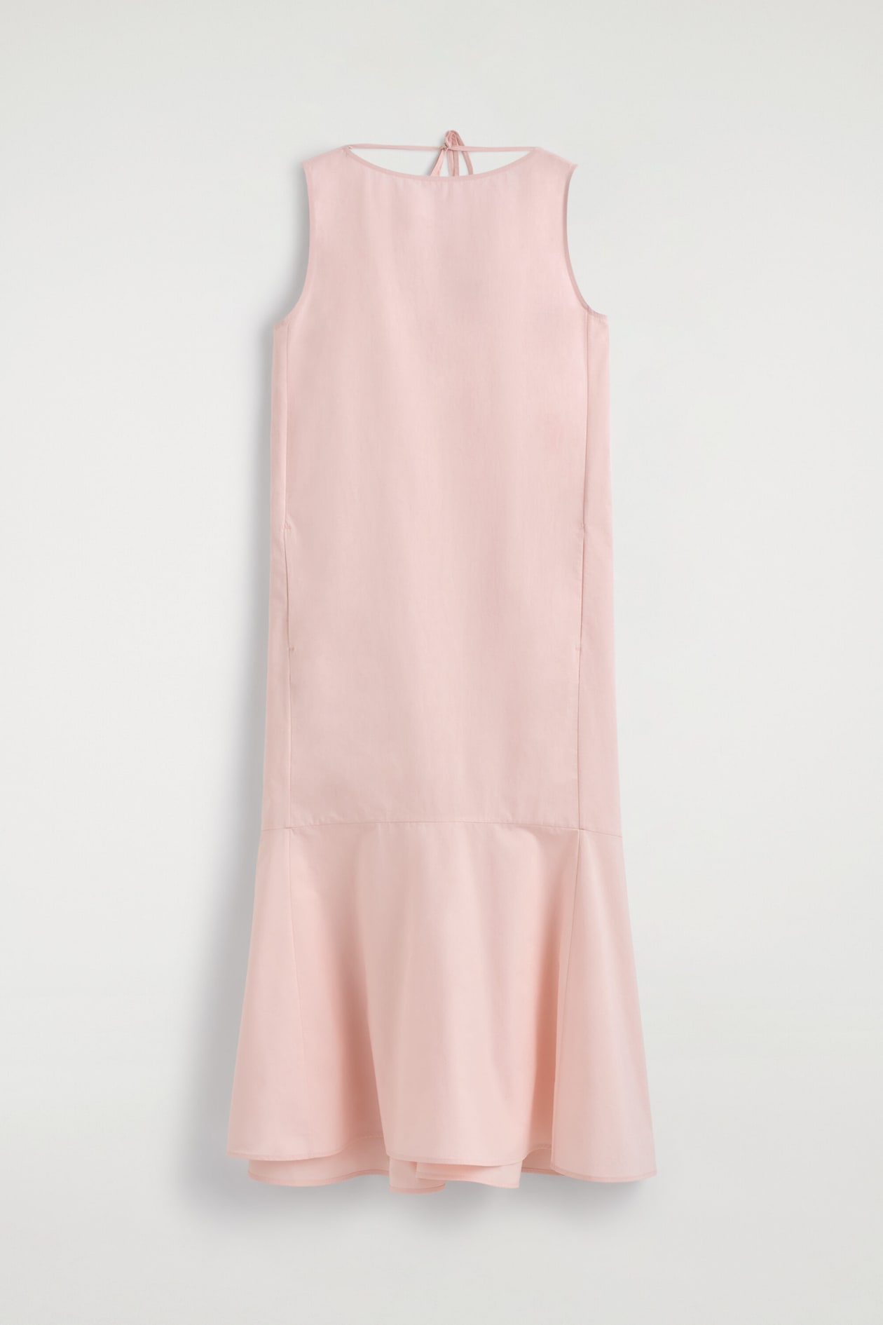 COS Women's Dropped-Hem Cotton Midi Dress in Pink | Size: 14