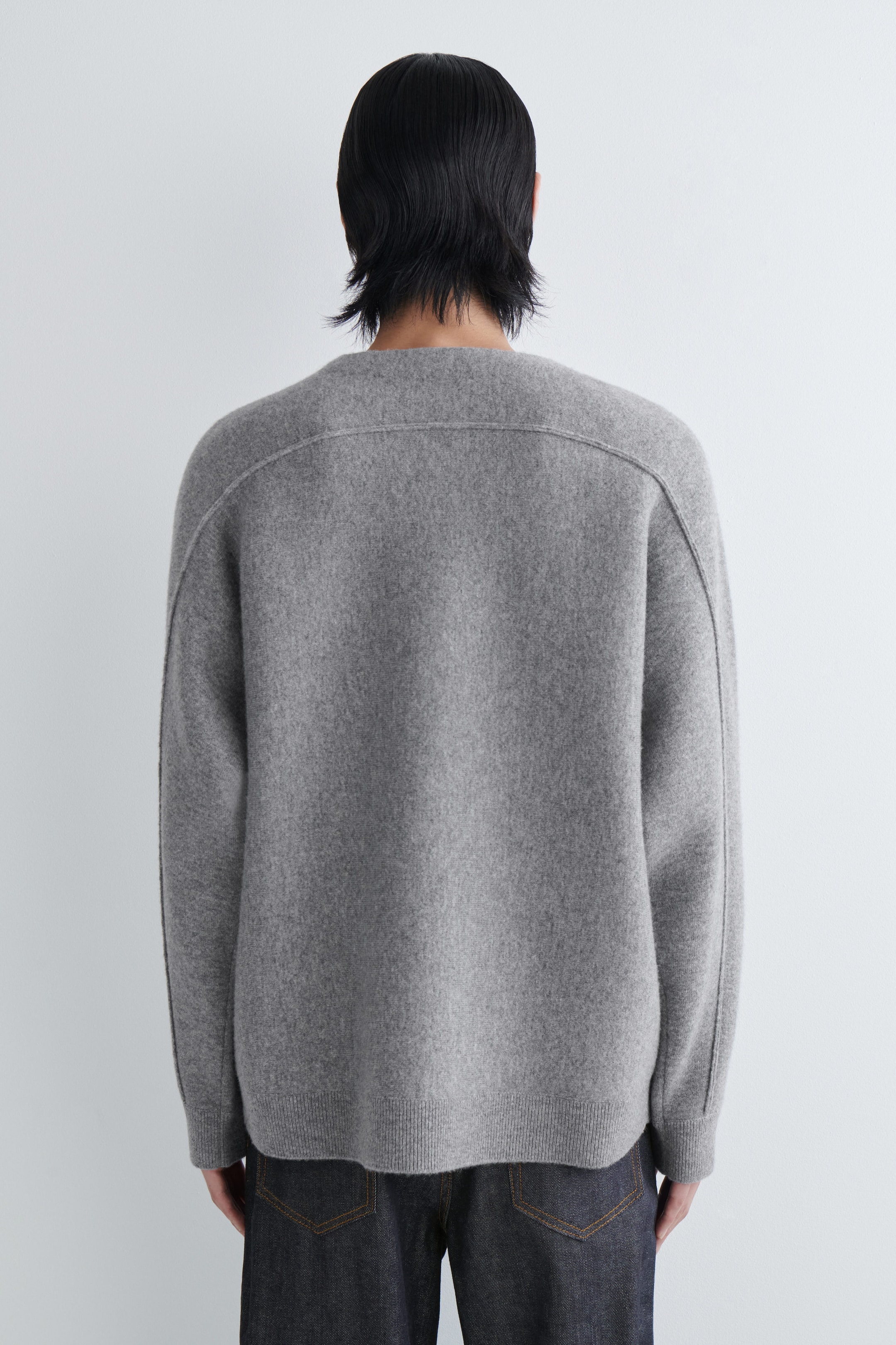 DOUBLE-FACED MERINO WOOL HENLEY SWEATER