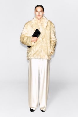 FUR-EFFECT JACKET — CREAM 2