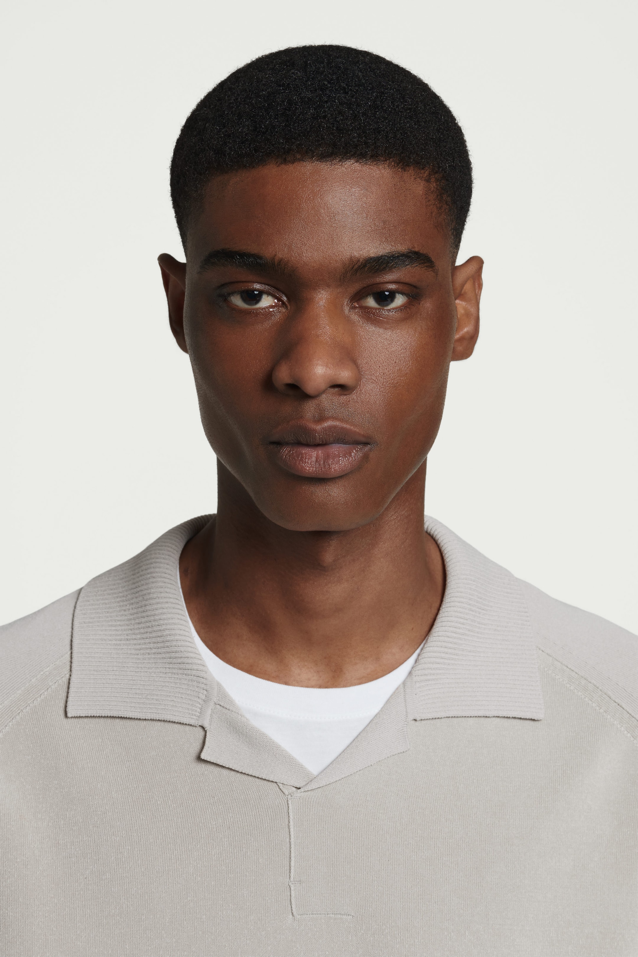 COLOUR-BLOCK DOUBLE-FACED POLO SHIRT