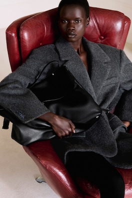 BRUSHED-WOOL BLAZER — CHARCOAL MÉLANGE 8