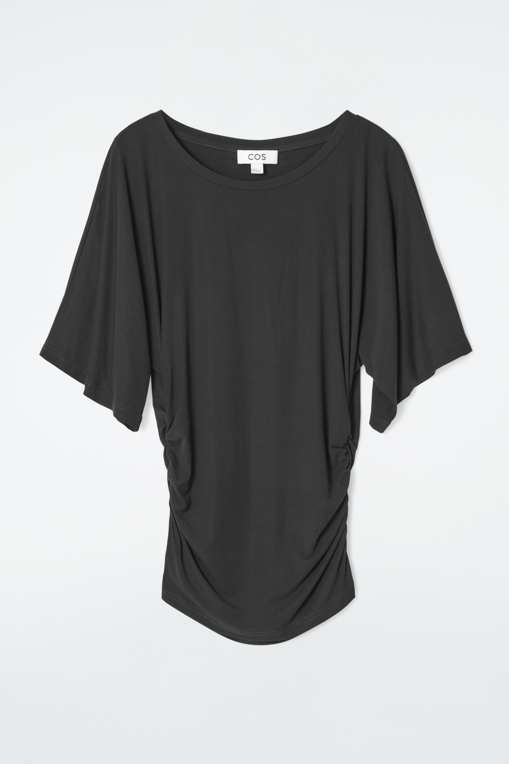Ingrandisci l'immagine: RUCHED JERSEY T-SHIRT - BLACK - DONNA | H&M CH 1